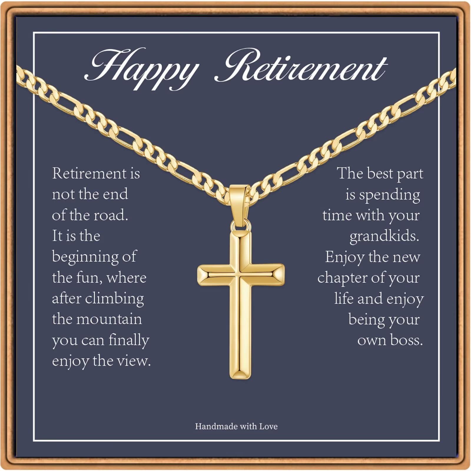 Silver/Black/Gold Figaro Chain Cross Necklace for Men - Religious Baptism Gift for Dad, Son, Husband - Anniversary Birthday Present from Wife/Daughter - Perfect for Church, Weddings & Special Occasions