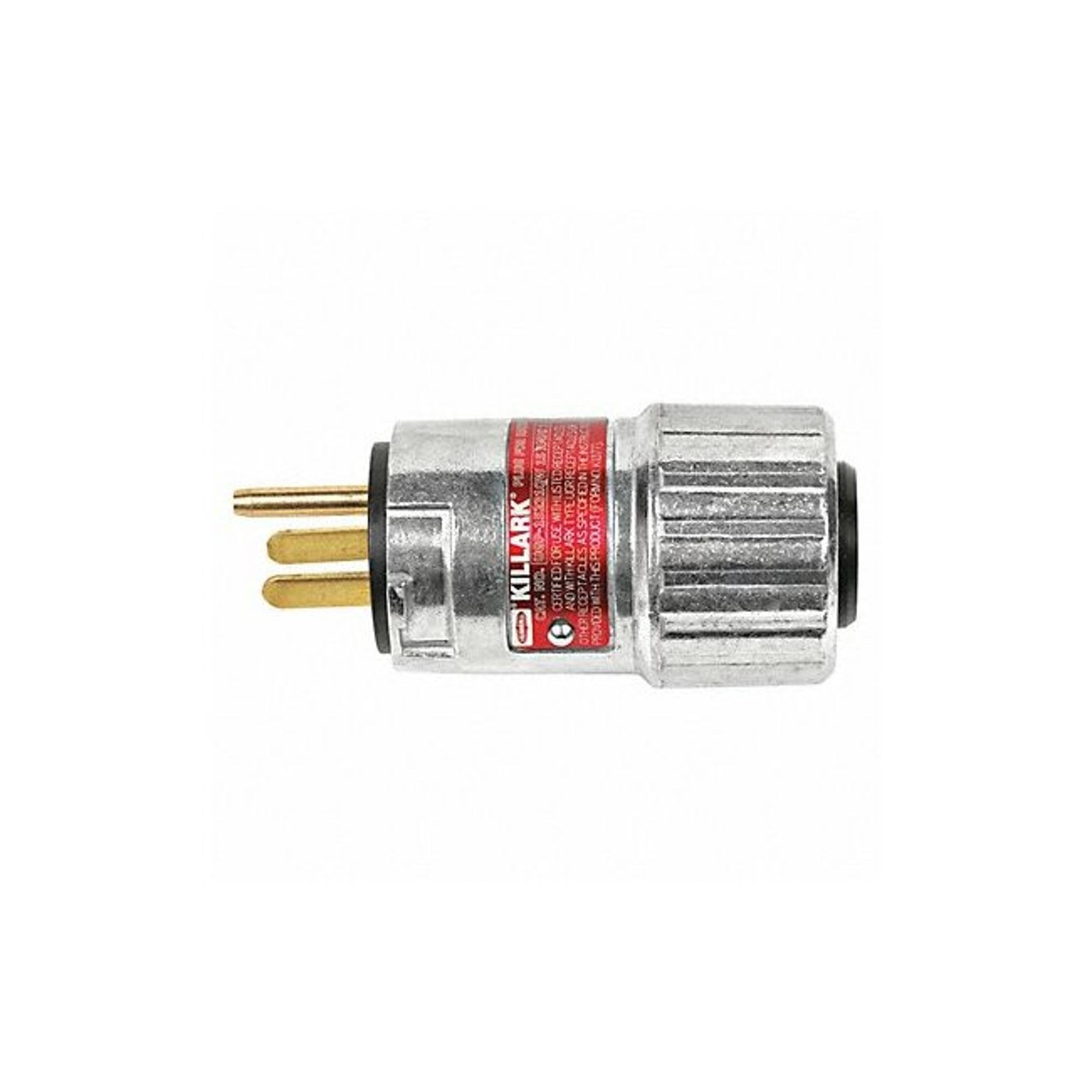Killark Hubbell 15 Amp 125V Explosion Proof Plug - 5-15P Straight Blade Hazardous Location Electrical Connector - UGP-15231QW for Industrial, Oil Rig & Marine Use