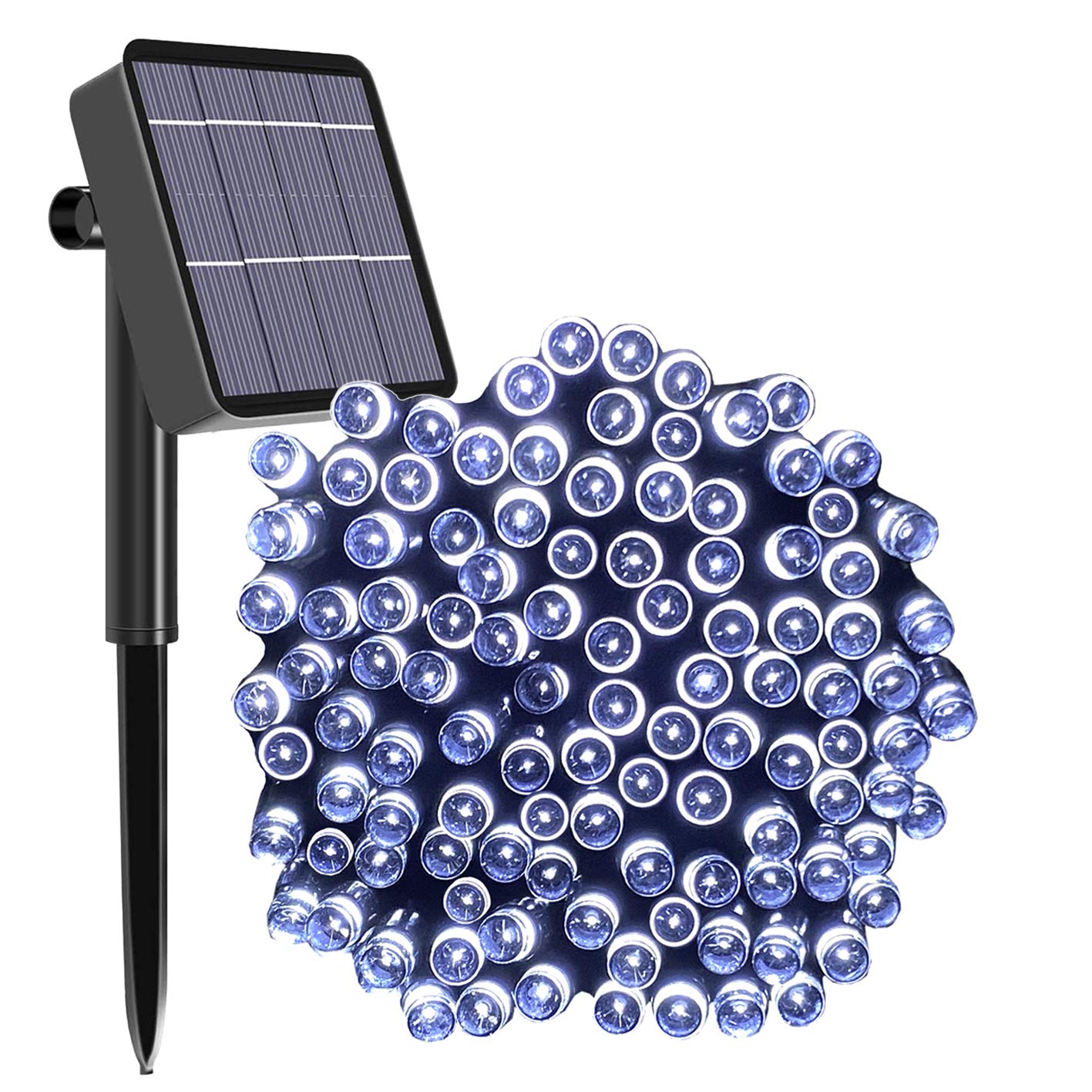 65ft 200 LED Solar String Lights Outdoor Waterproof - Solar Powered Fairy Lights with 8 Lighting Modes for Garden, Patio, Yard, Wedding & Party Decorations (Cool White)