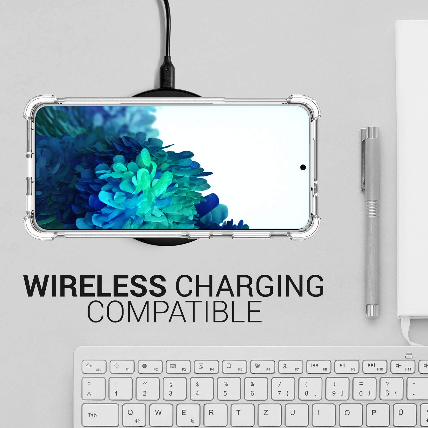 CoverON Slim Flexible TPU Clear Phone Case for Samsung Galaxy S21 Plus 5G - Owl Design | Perfect for Everyday Protection & Style