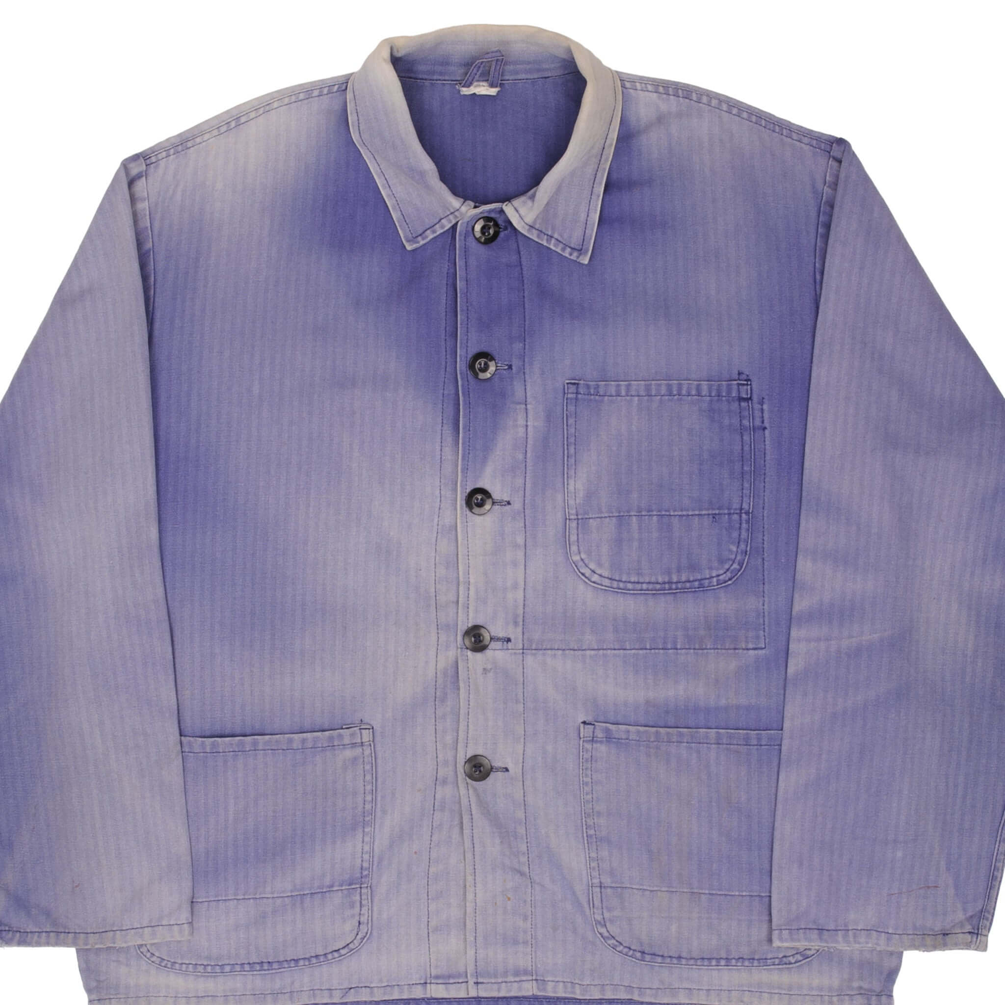 Vintage 1960s French HBT Light Wash Workwear Jacket - Size XL - Retro Style for Men's Fashion & Outdoor Adventures
