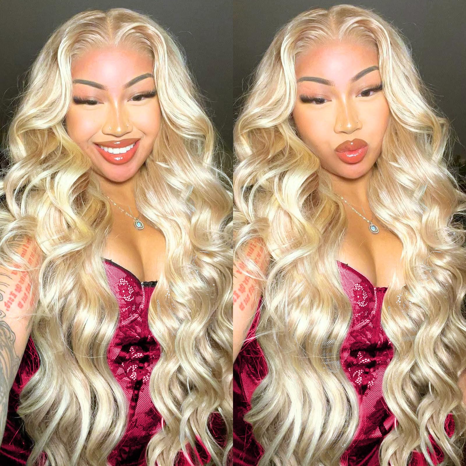 30 Inch 613 Blonde Human Hair Lace Front Wig - 200% Density Body Wave with Pre-Plucked Natural Hairline & 13x4 HD Lace Frontal - Perfect for Daily Wear, Cosplay, and Special Occasions