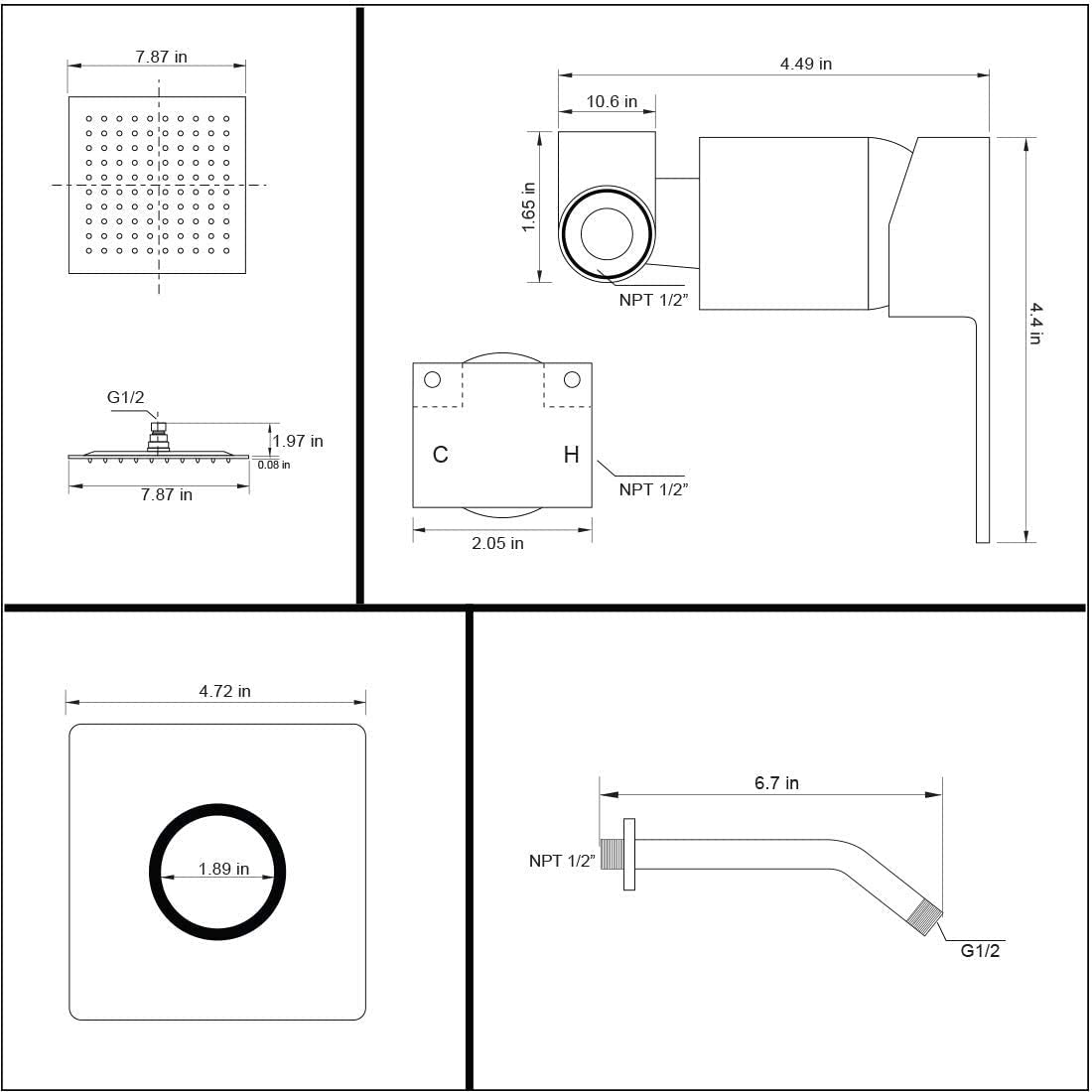 Oil Rubbed Bronze Shower Faucet Set - Stainless Steel Rainfall Shower System with Single Function Trim Kit & Rough-in Valve for Modern Bathroom | Perfect for Spa-Like Shower Experience & Luxury Home Renovation