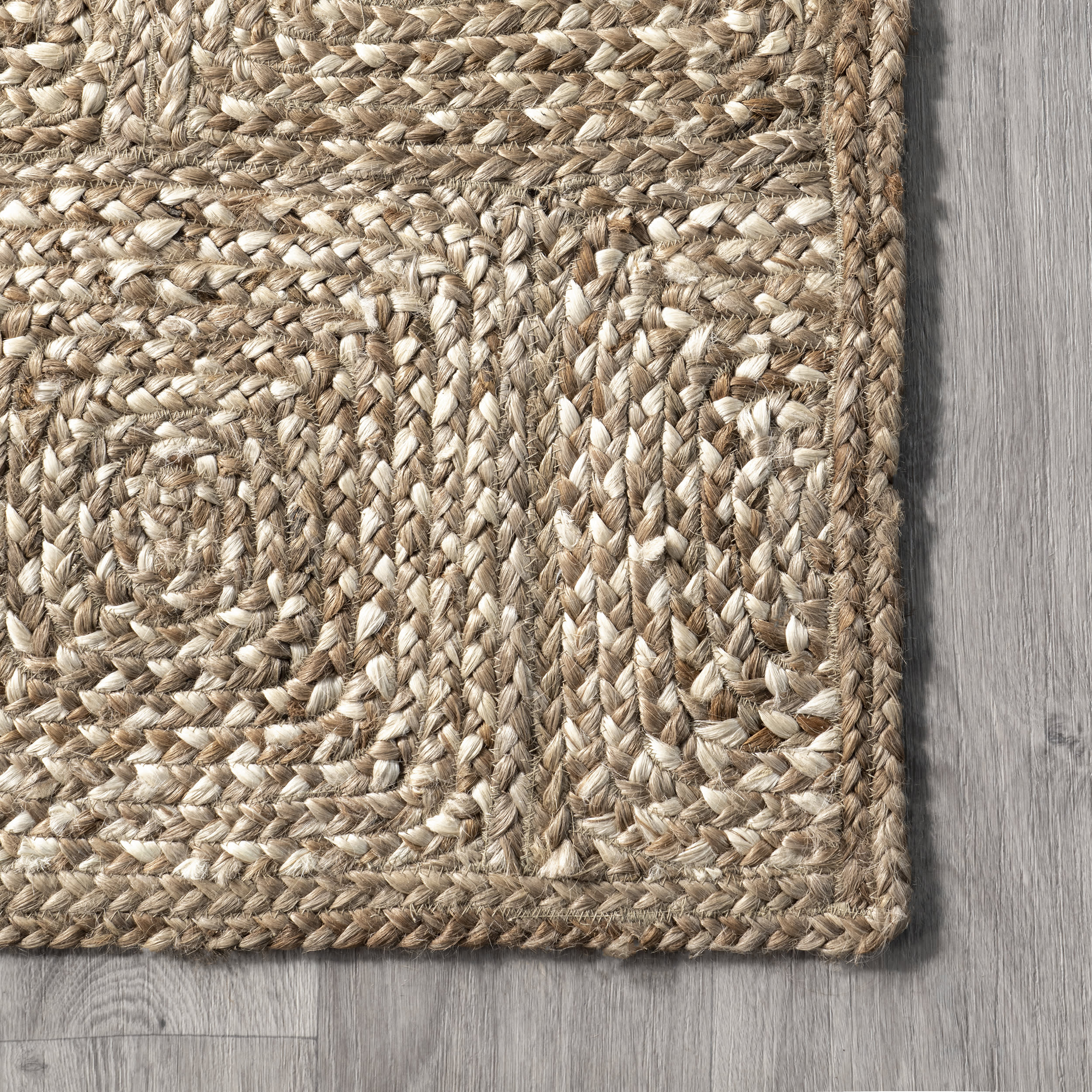 Annabella Natural Jute Tiled Rug - Eco-Friendly Handwoven Floor Mat for Living Room, Bedroom & Home Decor