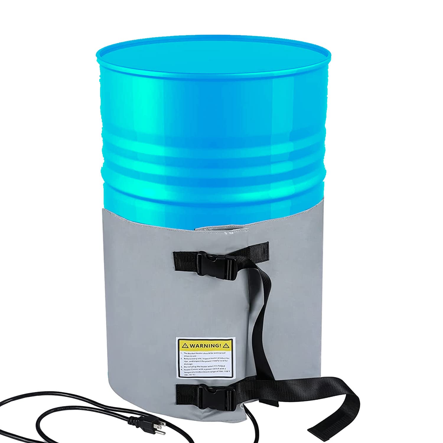 H&G Lifestyles 15-Gallon Insulated Pail Band Heater - 100W 120V Electric Drum Heater for Honey, Grease & Gas Cylinders - Adjustable Temperature Control - Perfect for Brewing, Candle Making & Food Processing