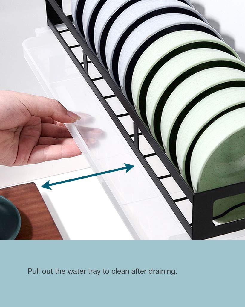 Wall Mounted Kitchen Organizer Set - Plate Rack, Bowl Rack, Pot Lid Holder, Cutting Board Storage, Knife Rack & Spice Organizer | Space Saving Kitchen Storage Solution for Small Kitchens, Apartments & RV Living