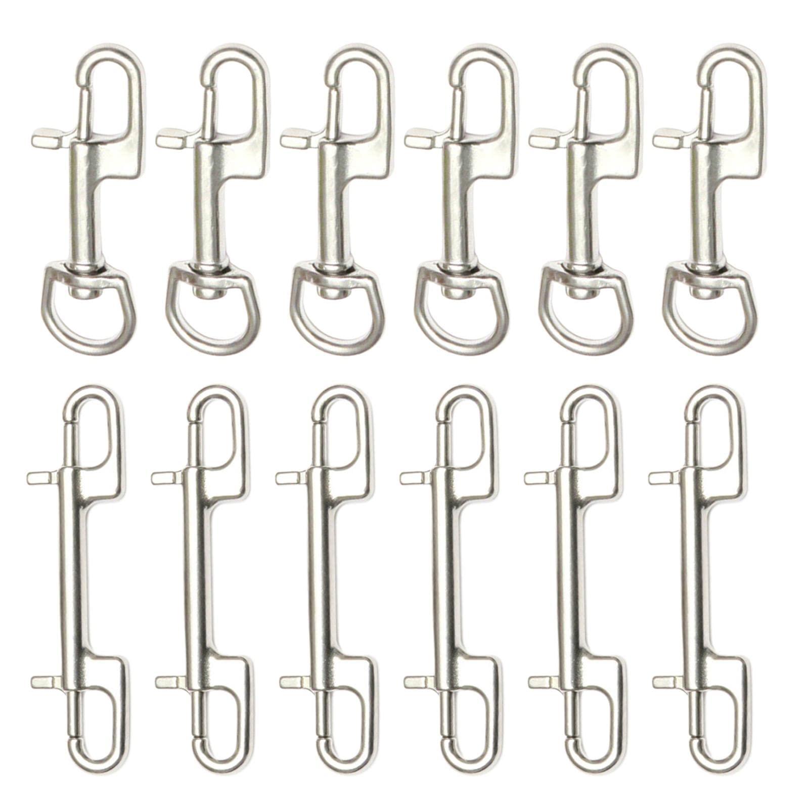 Stainless Steel Swivel Snap Hook Clip - Heavy Duty Durable Carabiner for Scuba Diving, Boating, Hiking & Outdoor Gear Accessories | Corrosion-Resistant & Secure Fastening