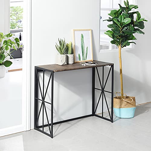 Lazyspace 39.4 Inch Foldable Computer Desk - Compact L-Shaped Writing Table for Home Office, Gaming & Study | Space-Saving Workstation for Small Rooms & Apartments