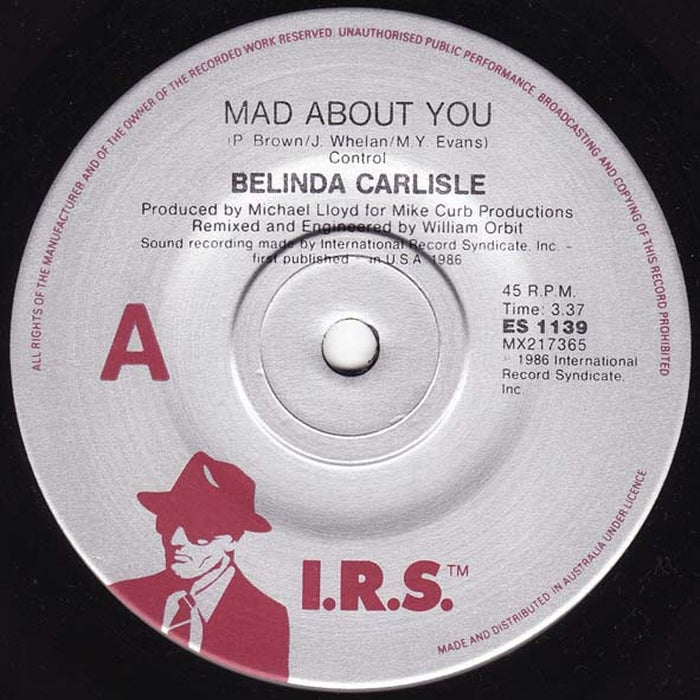 Belinda Carlisle – Mad About You Vinyl Record (VG+/Generic) – Perfect for Music Collectors & 80s Fans