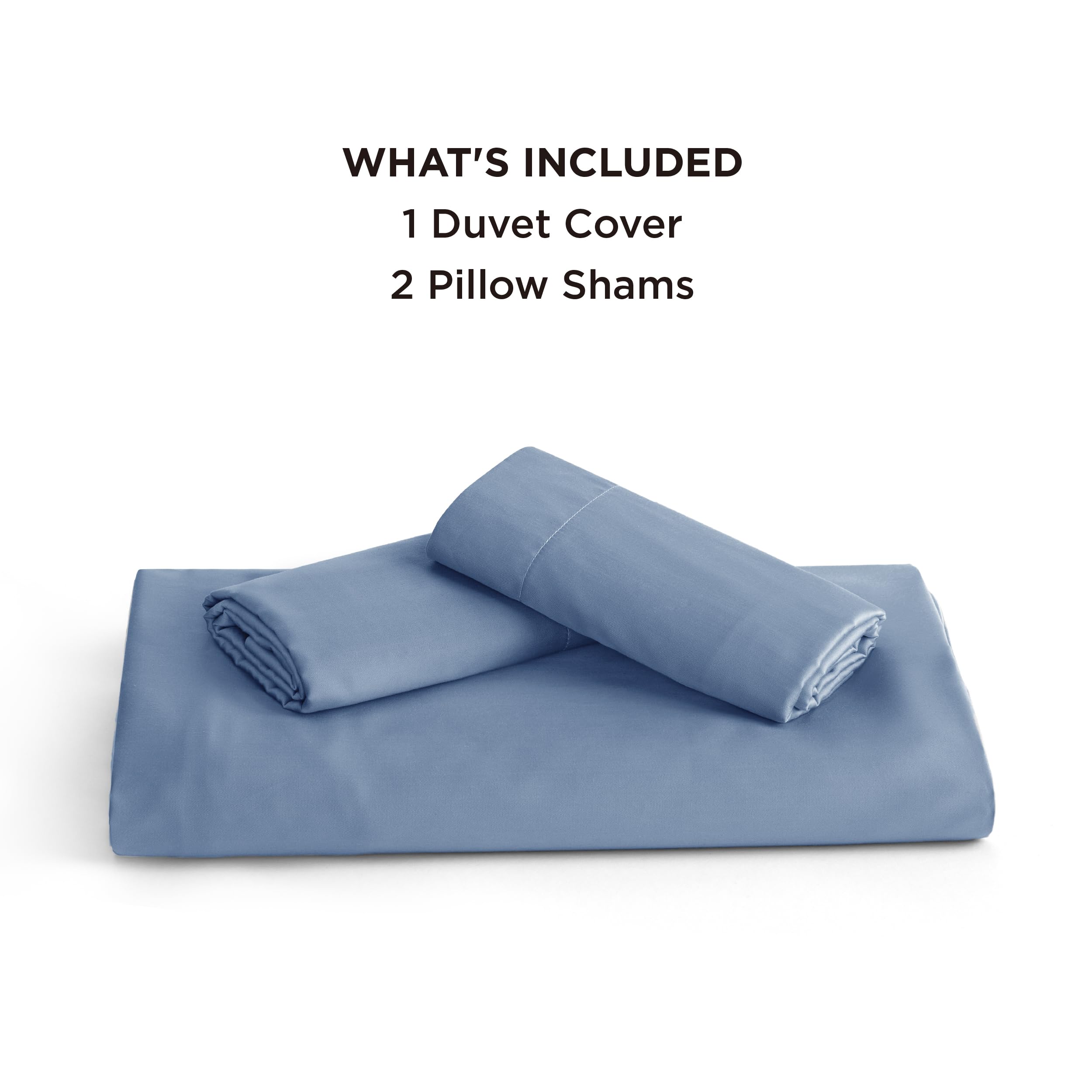 Bedsure Cooling Duvet Cover Queen Size - Moisture-Wicking Silky Eucalyptus Lyocell Cotton Blend Comforter Cover Set for Hot Sleepers - Buttery Soft, Breathable & Cooling Bedding in Slate Blue - Perfect for Summer Nights & Hot Sleepers
