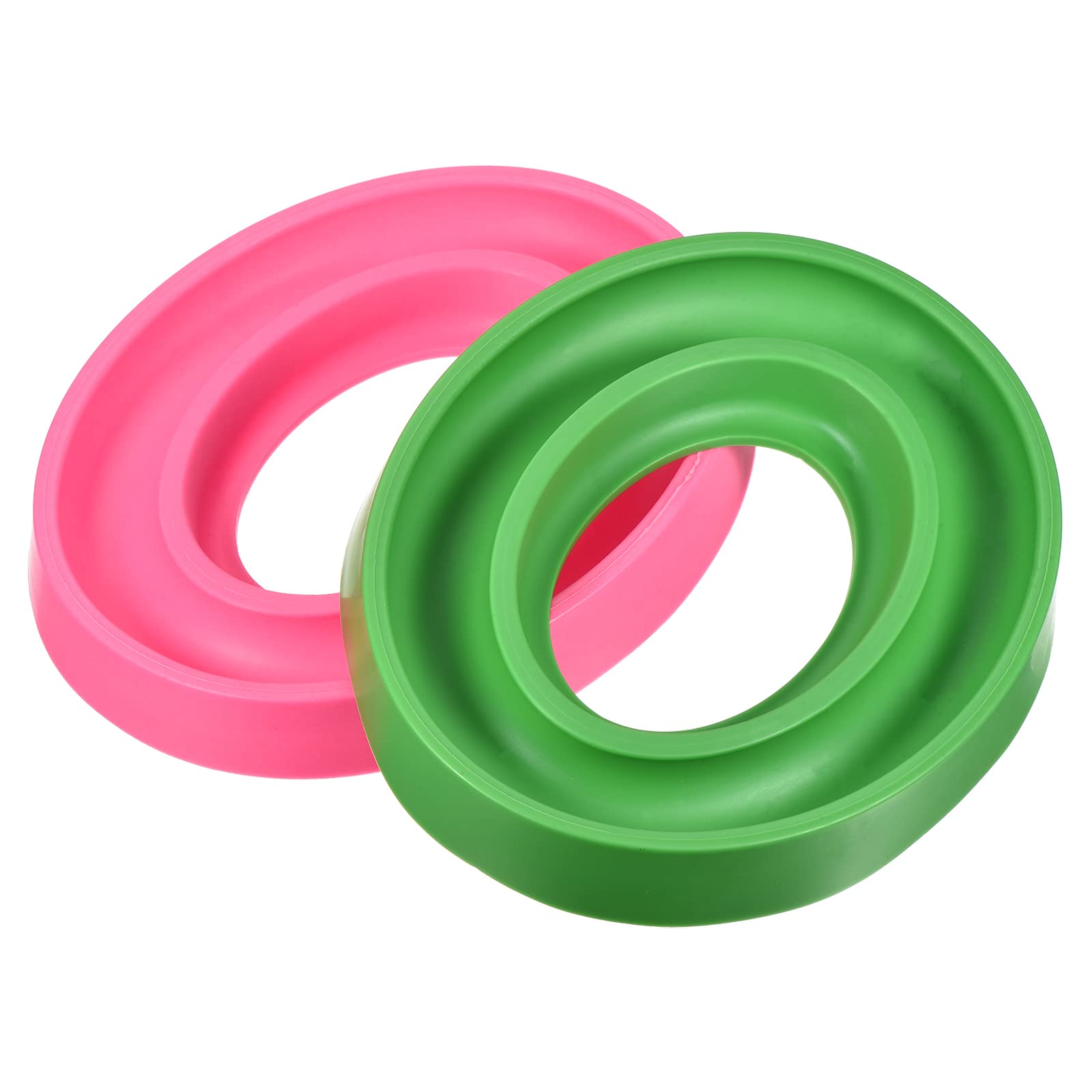 PATIKIL 2 Pack Silicone Bobbin Holders - Thread Spool Rings Organizers for Sewing Machine & Embroidery (Green & Pink) - Perfect for Quilting, Crafting & DIY Sewing Projects