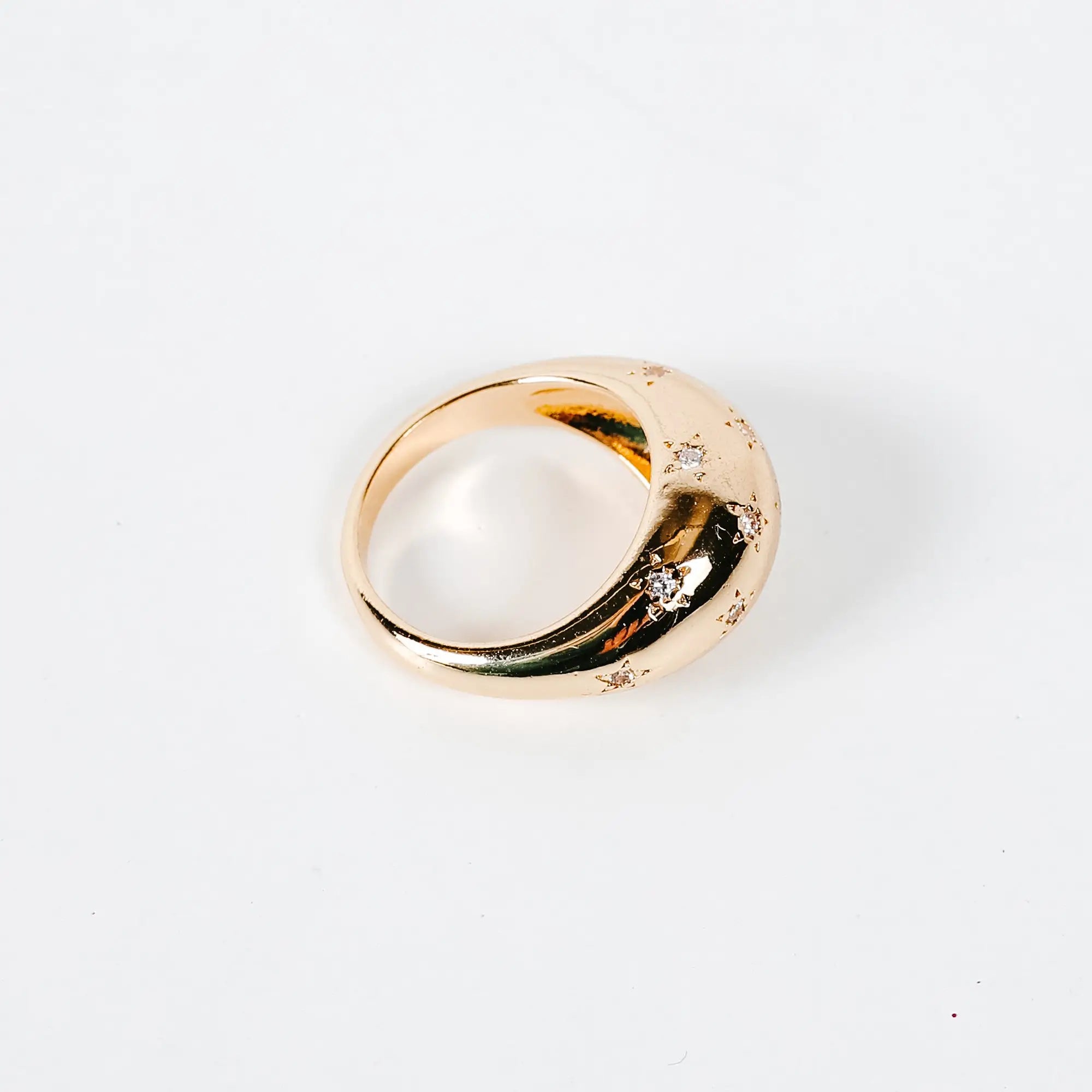 Sparkling Dome Statement Ring for Women - Elegant Crystal Accent Jewelry for Parties, Weddings & Special Occasions