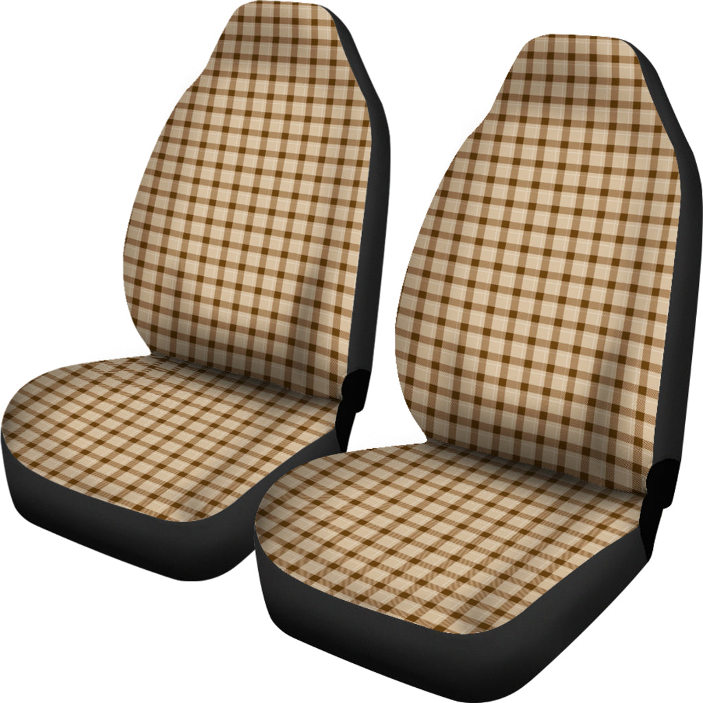 Premium Brown Buffalo Plaid Car Seat Covers - Durable & Stylish for Trucks, SUVs & Sedans - Perfect for Winter Protection & Interior Upgrade