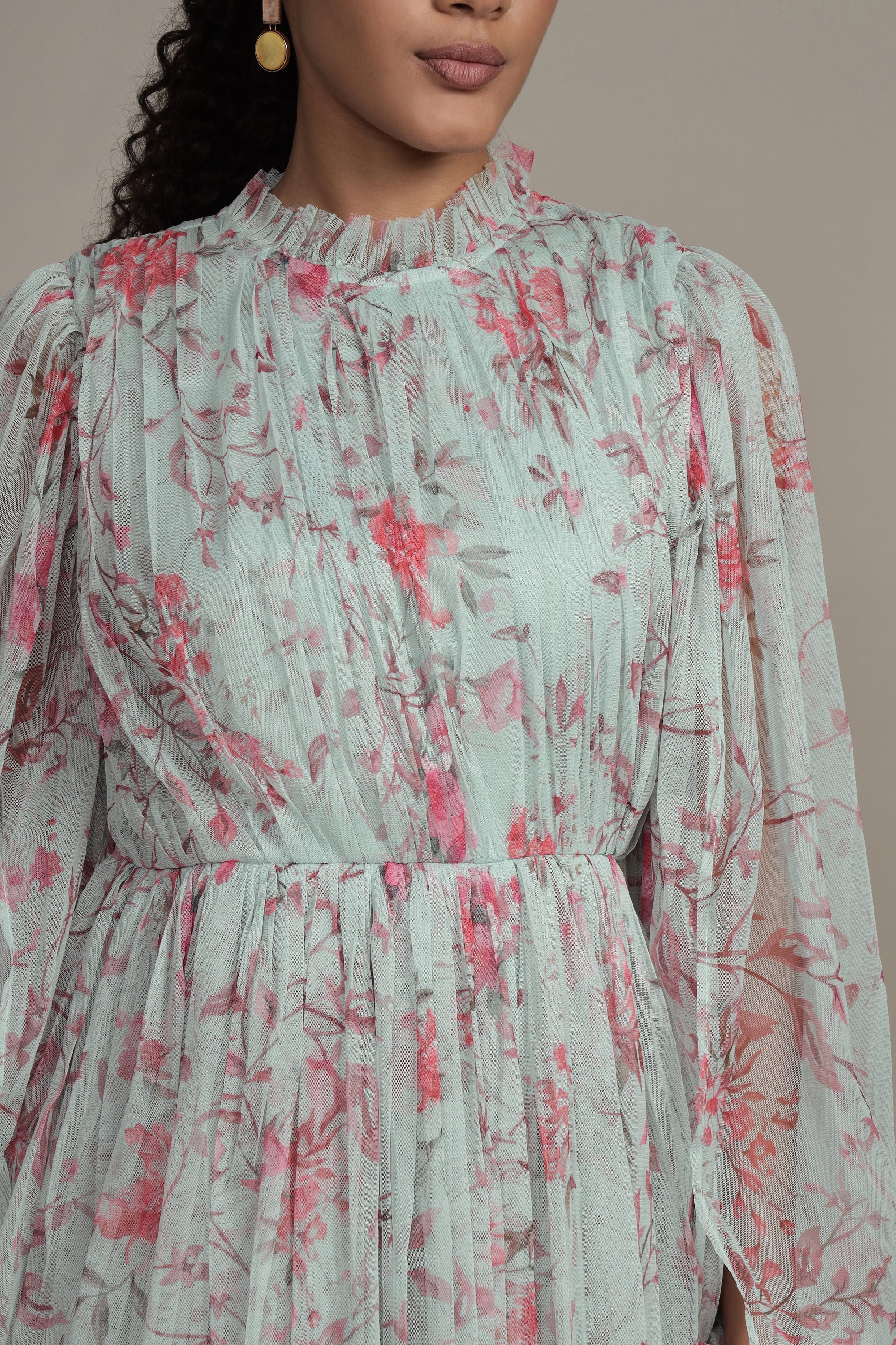 Randee Mini Dress in Sage Print - Flowy Summer Dress for Women, Boho Chic Floral Print, Casual & Party Wear, Perfect for Beach, Vacation, and Date Nights