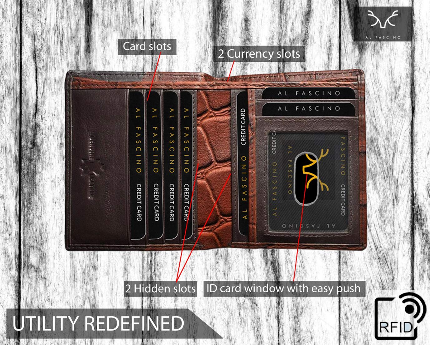 Premium Genuine Leather RFID Blocking Wallet for Men - Slim Bifold Credit Card Holder with Money Clip | Ideal for Business, Travel & Everyday Use