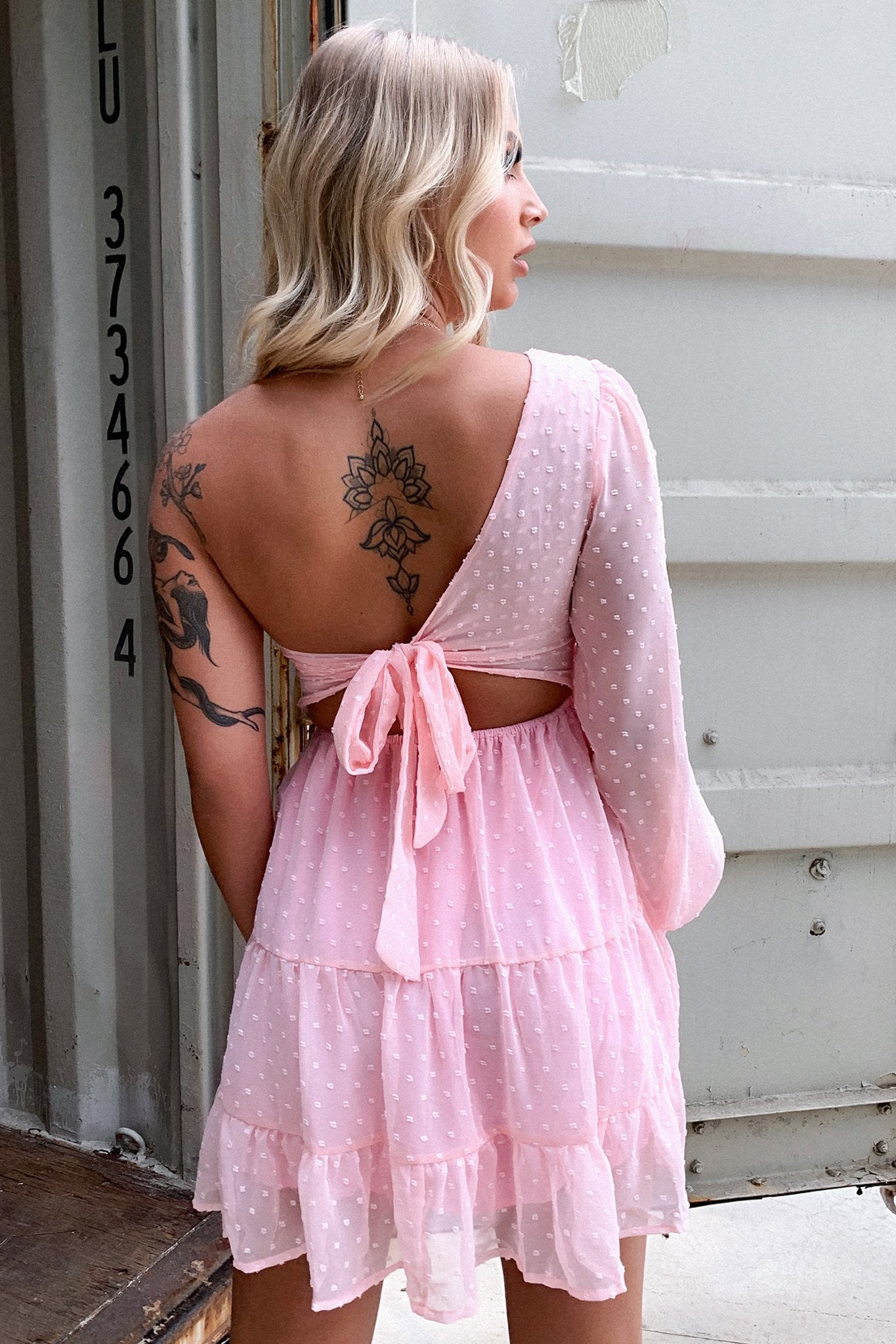 Georgia Dress for Women - Elegant Pink Floral Summer Dress for Casual Wear, Parties & Date Nights