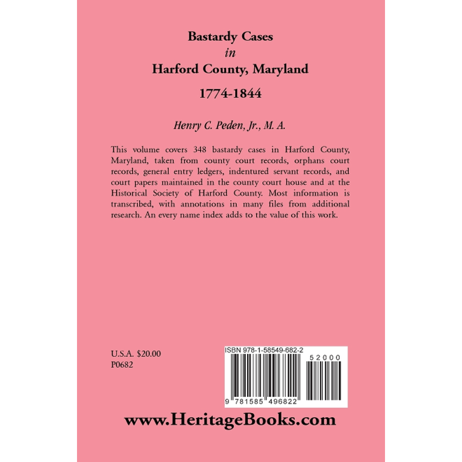 Bastardy Cases in Harford County Maryland 1774-1844 | Historical Genealogy Records for Family Research & Ancestry Studies