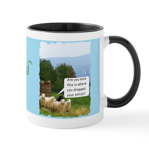 White/Black Inside - Drop Stitch Sheep Mugs