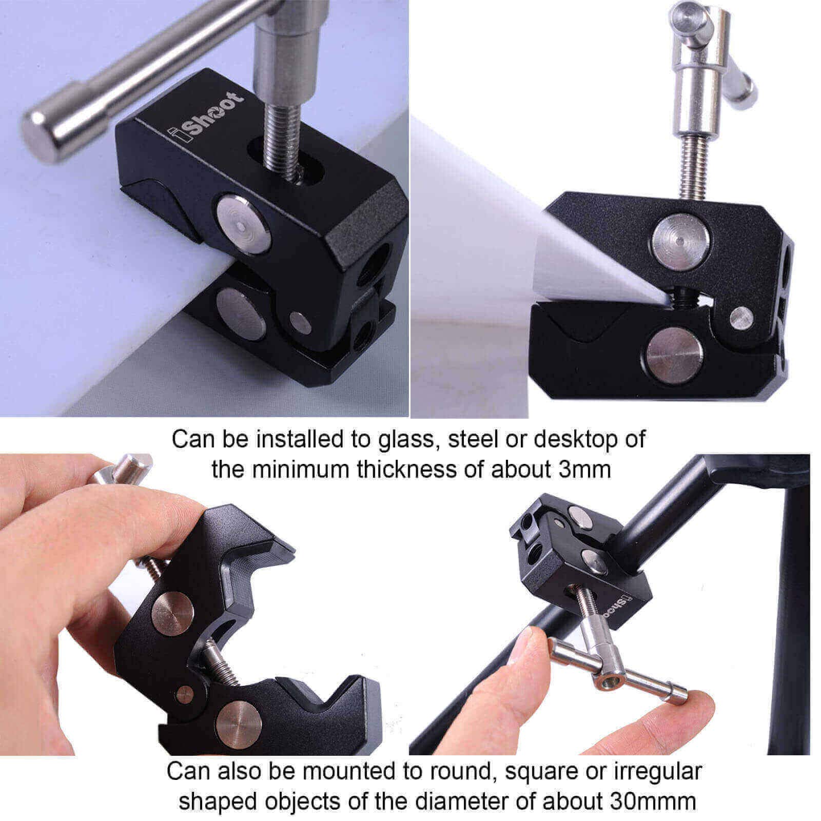 iShoot All-Metal Multi-Purpose Crab Clamp Magic Hand Pliers with 1/4