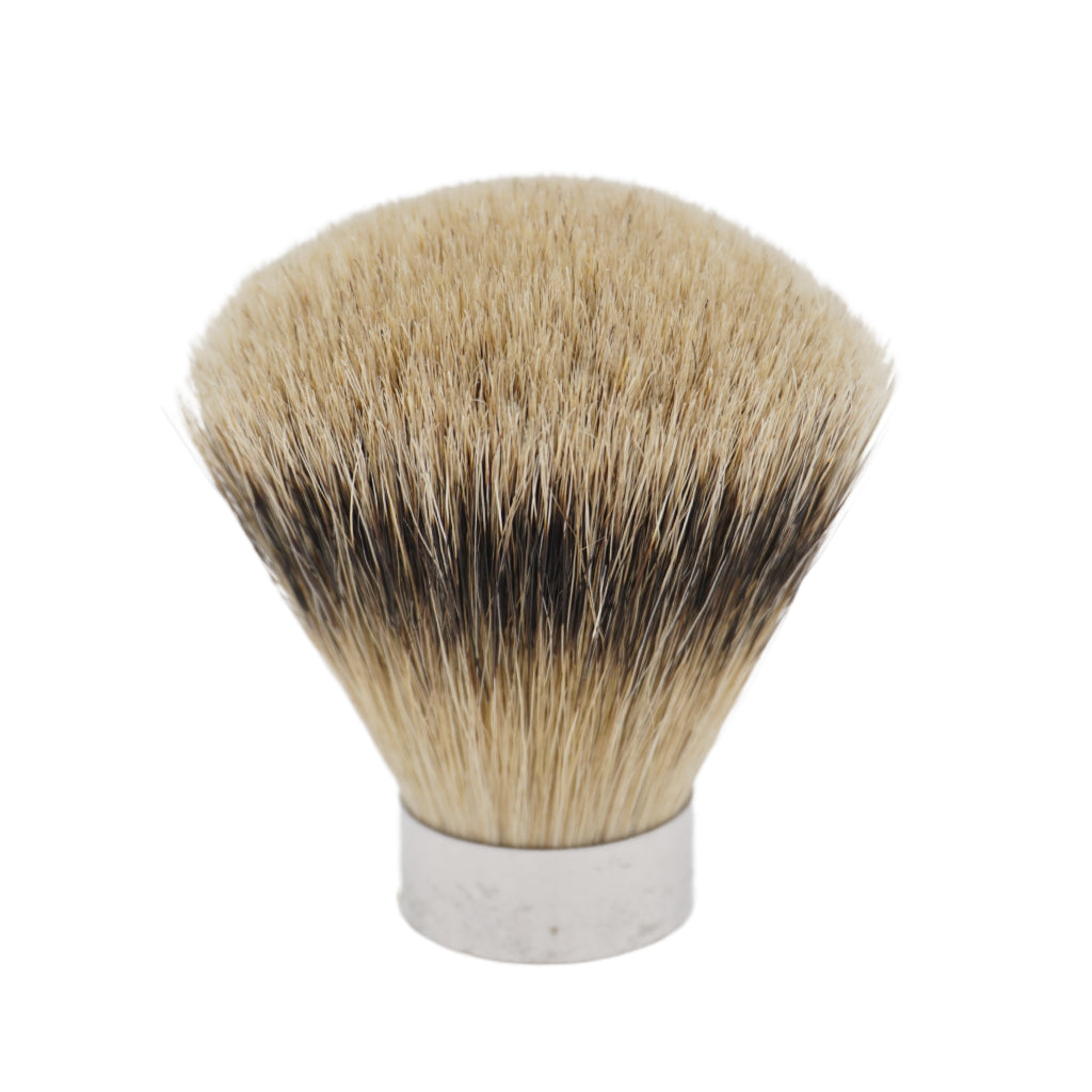 Premium 26mm Shavemac Silvertip 3-Band Badger Hair Shaving Brush Knot - Fan Shape for Wet Shaving & Luxury Grooming Rituals
