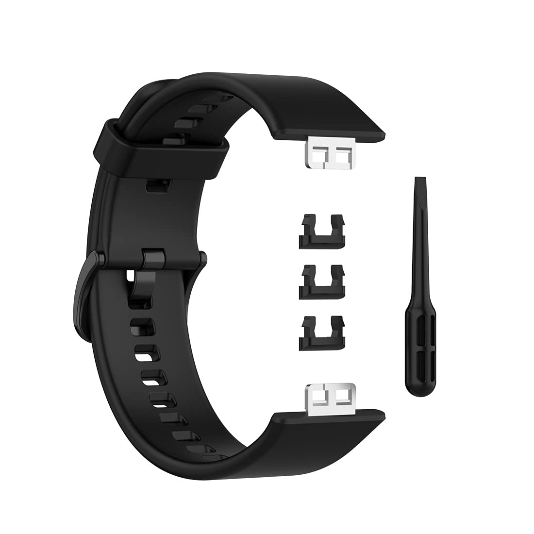 Premium Adjustable Silicone Sports Watch Band Replacement - Compatible with Huawei Watch Fit Smartwatch | Perfect for Running, Gym Workouts & Daily Wear