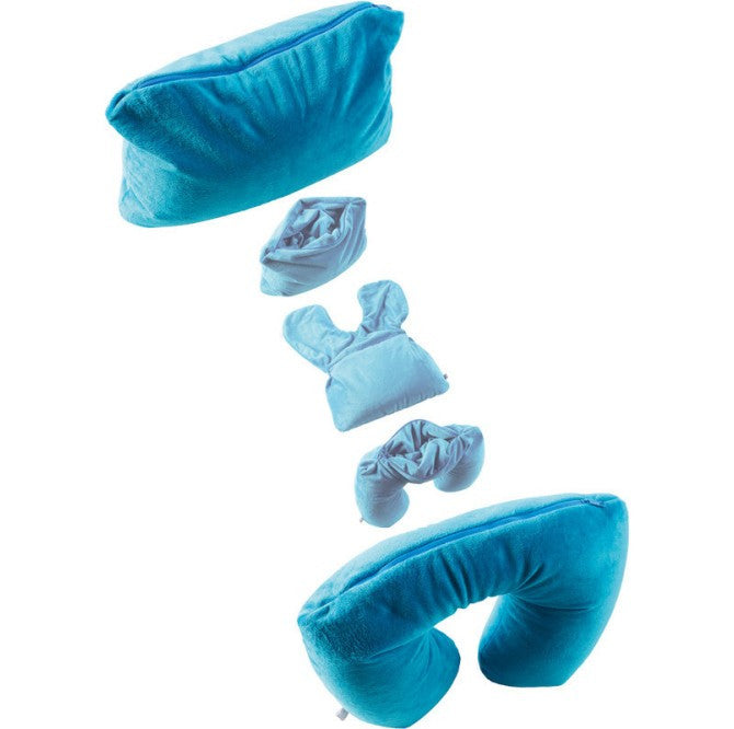 Go Travel Pillow Duo - Ultra Soft Memory Foam Neck Pillow for Airplane, Car & Office - Perfect for Travel, Long Flights & Work Comfort
