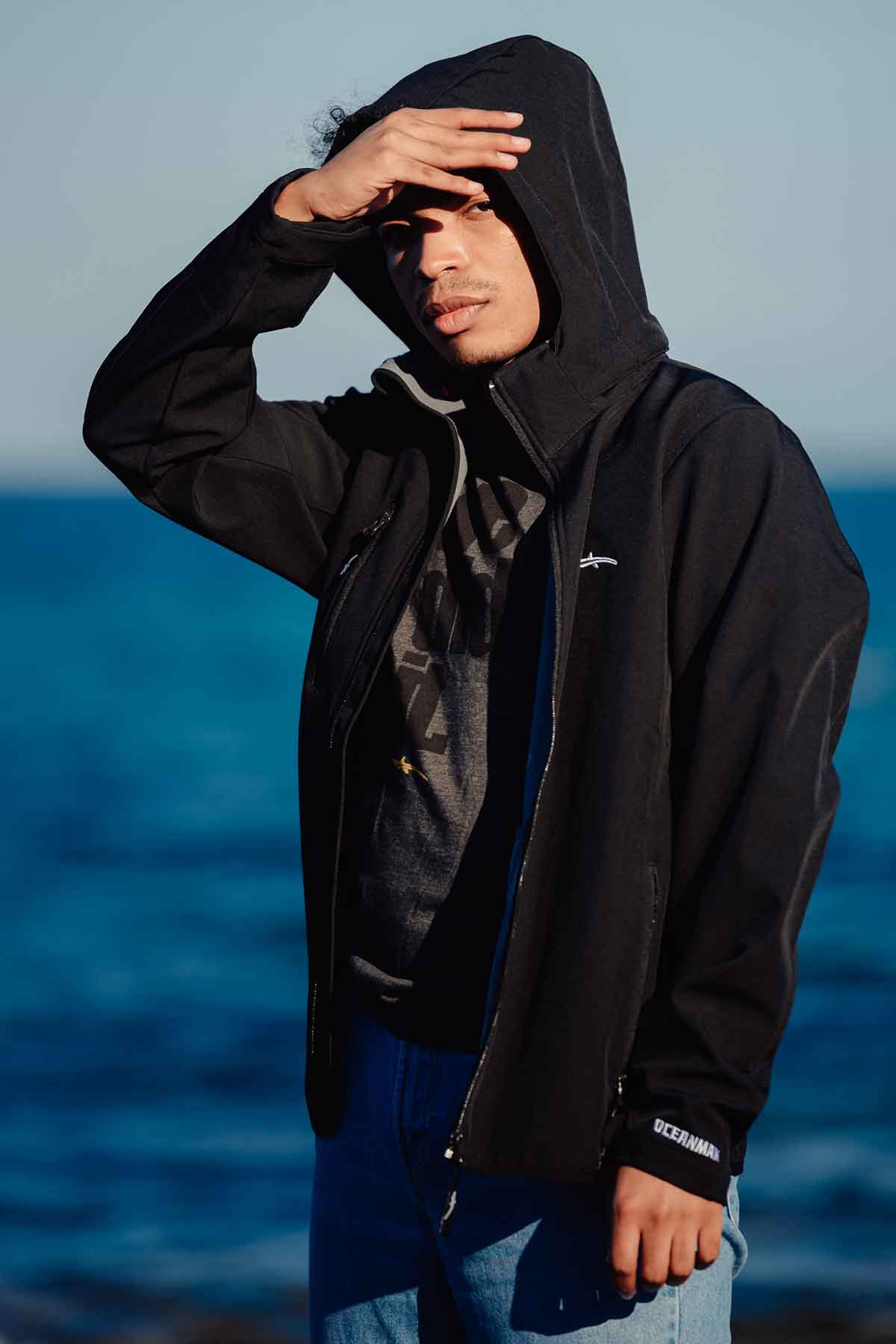 Lausanne Softshell Jacket for Men & Women - Lightweight Waterproof Windbreaker for Outdoor Hiking, Running & Travel | Black
