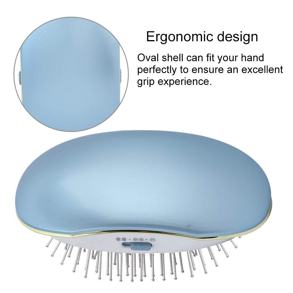 Electric Scalp Massage Comb with Negative Ion Technology - Anti-Static Portable Hairbrush for Relaxation & Hair Care (Blue) | Perfect for Home Use, Travel & Salon Styling
