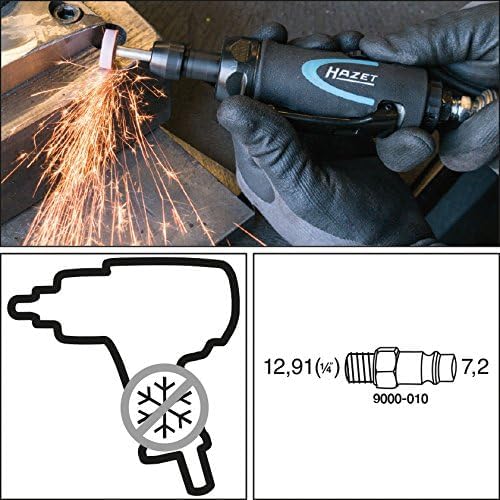 HAZET 9032N-1 Straight Die Grinder - 157mm Length, Multi-Colored for Metalworking, Automotive Repair & DIY Projects