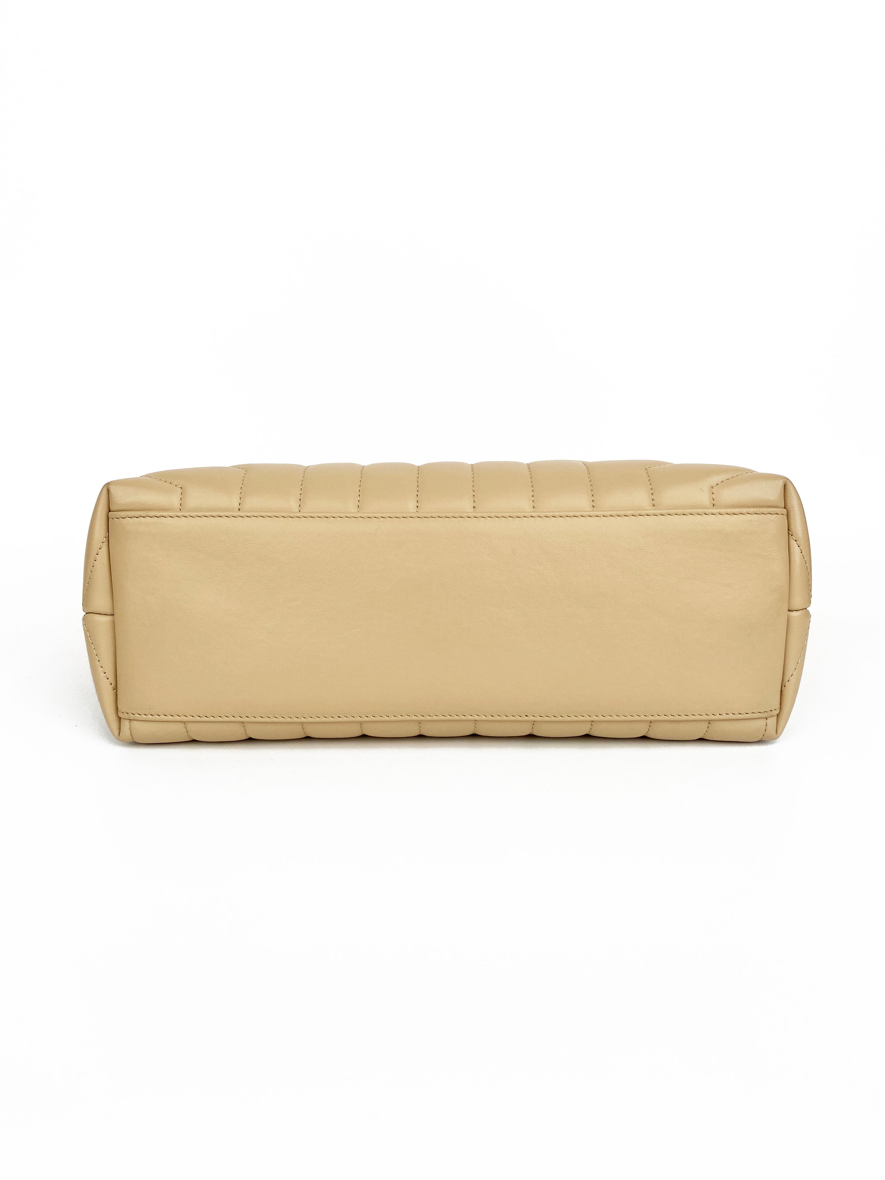 Saint Laurent Medium Beige Loulou Bag - Luxury Designer Shoulder Handbag for Women | Perfect for Work, Evening Events & Everyday Use