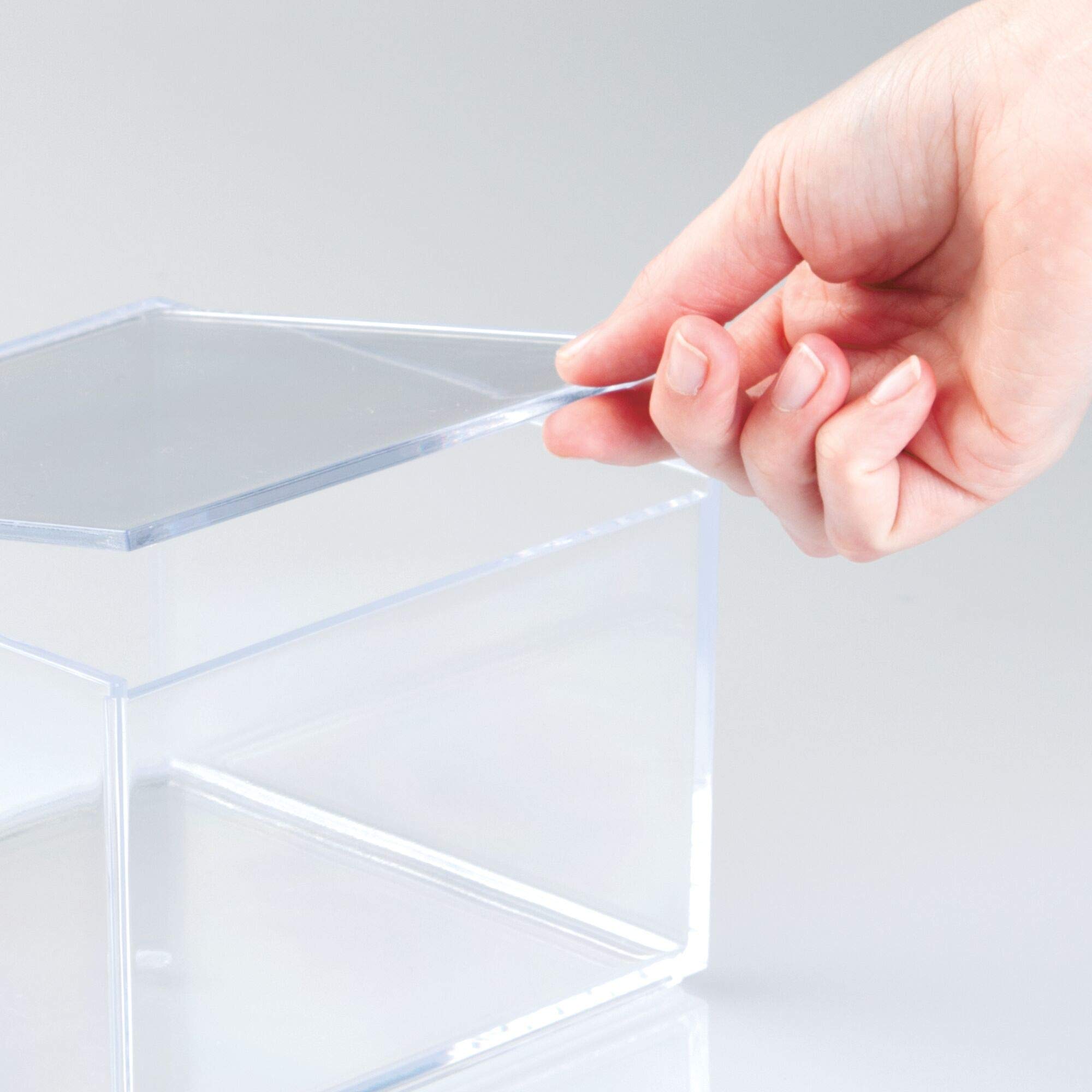 InterDesign Clarity Clear Makeup Organizer with Lid - 4