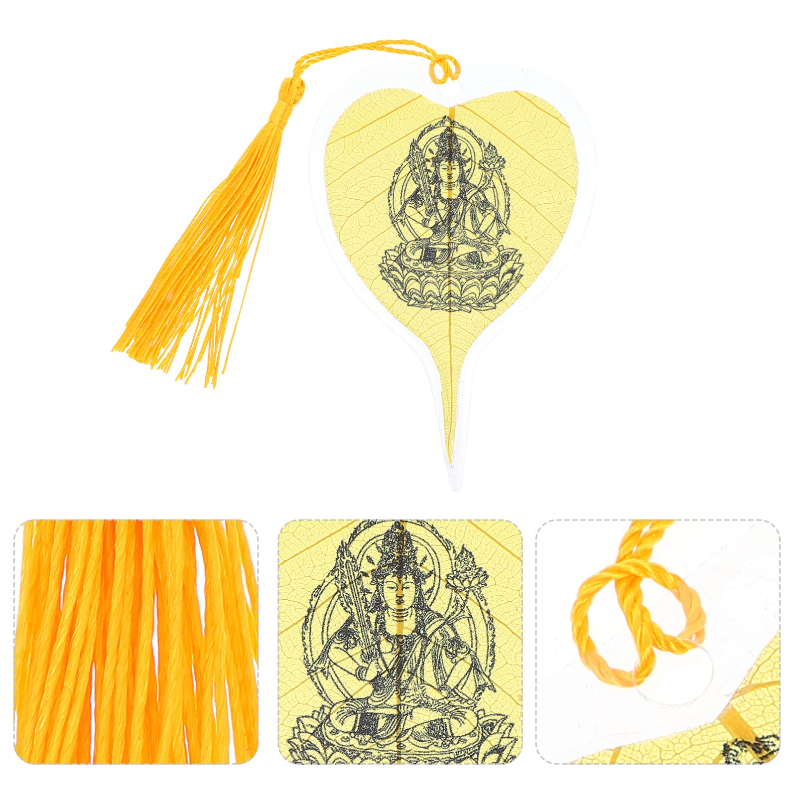 NUOBESTY Magnetic Bookmarks Set of 4 - Buddha Design with Tassel, Vintage Style Lucky Blessing Bookmarks for Books, Journals, and Gifts | Perfect for Reading, Book Lovers, and Spiritual Meditation