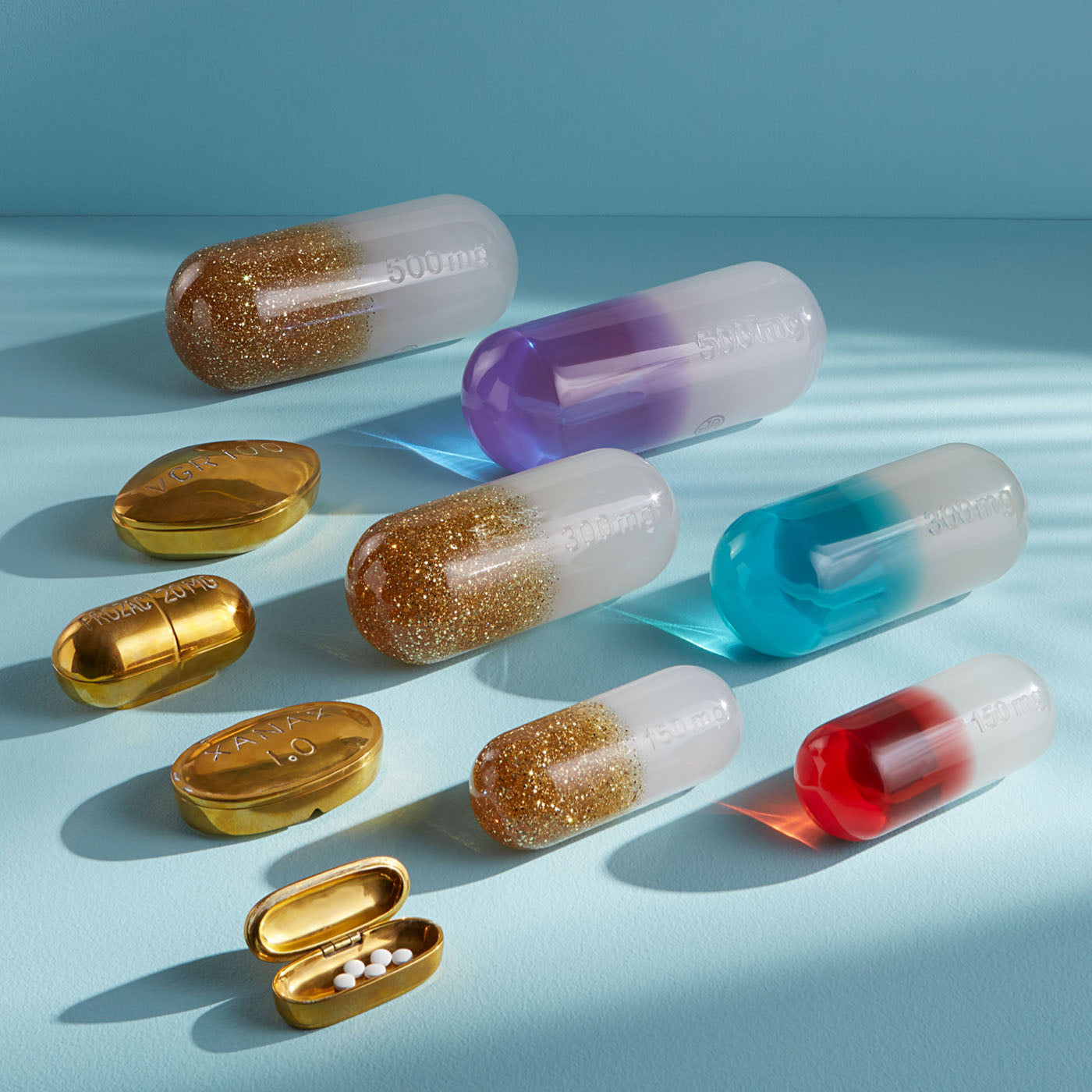 Premium Xanax Brass Pill Box - Compact & Durable Medication Organizer for Travel, Daily Use, and Emergency Storage