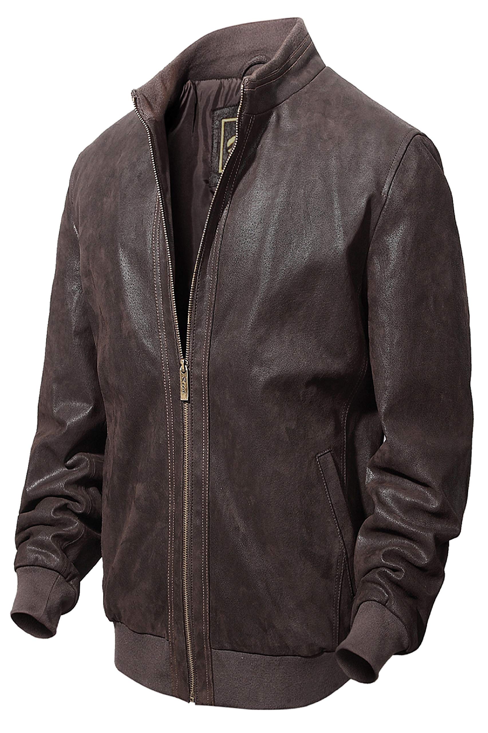 REED Men's Baseball Suede Leather Jacket – Imported Premium Quality for Casual Wear & Outdoor Sports