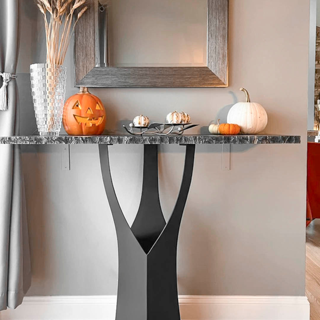 Modern Metal Counter Table Base 608 Namu 36H - Sturdy Bar Stool & Kitchen Island Support for Home & Commercial Use
