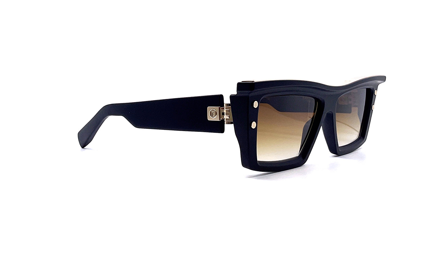 Balmain B VII Sunglasses - Navy & Gold Aviator Style for Men & Women | UV Protection, Luxury Fashion Accessory for Travel, Driving, and Outdoor Activities