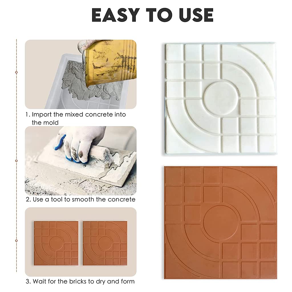 Concrete Paving Mold for DIY Brick, Stone, and Square Pavers – Perfect for Patio, Garden, and Walkway Projects – Ideal for Landscaping and Outdoor Decoration