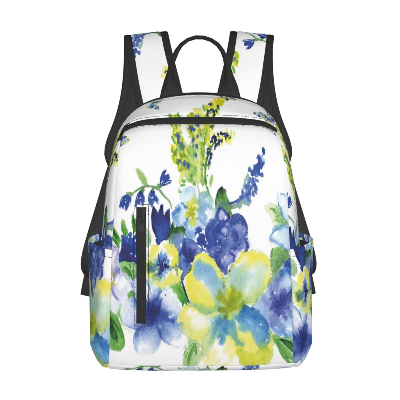 Watercolor Floral Lightweight Laptop Backpack for School, Travel & Hiking - Durable Unisex Daypack for Students & Professionals - Perfect for College, Commuting & Outdoor Adventures