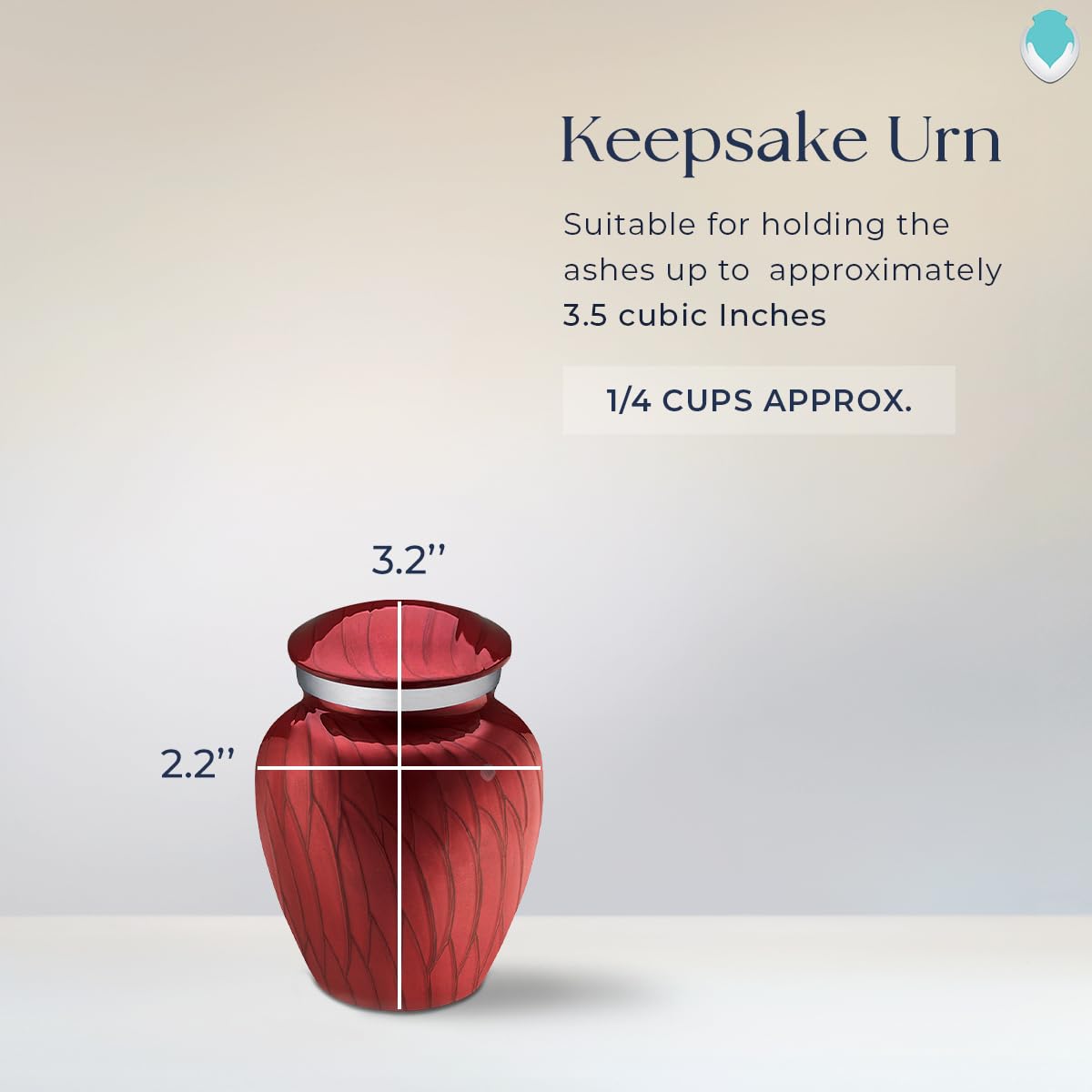 Elegant Embrace Lily Keepsake Cremation Urn - Pearl Candy Red | Memorial Urn for Ashes | Perfect for Home Display, Funeral Services & Memorial Ceremonies