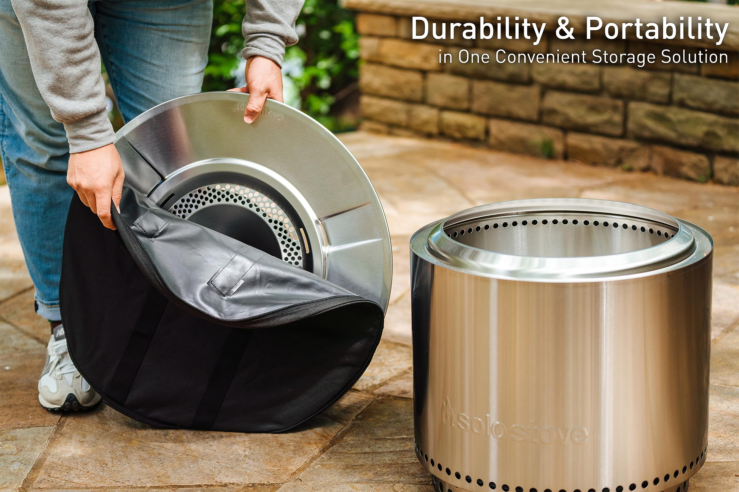 Solo Stove Heat Deflector Carry Bag - Small | Durable 600D Solution-Dyed Acrylic with PVC Backing | Protective Storage Case for Ranger Heat Deflector (21.2