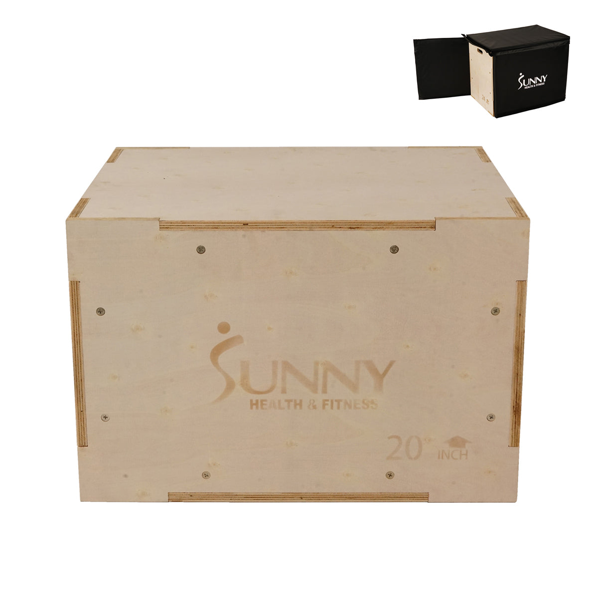 3 in 1 Heavy Duty Wood Plyo Box with Cover - Adjustable Height for CrossFit, Home Gym & Functional Training - Perfect for Box Jumps, Step Ups & Strength Workouts