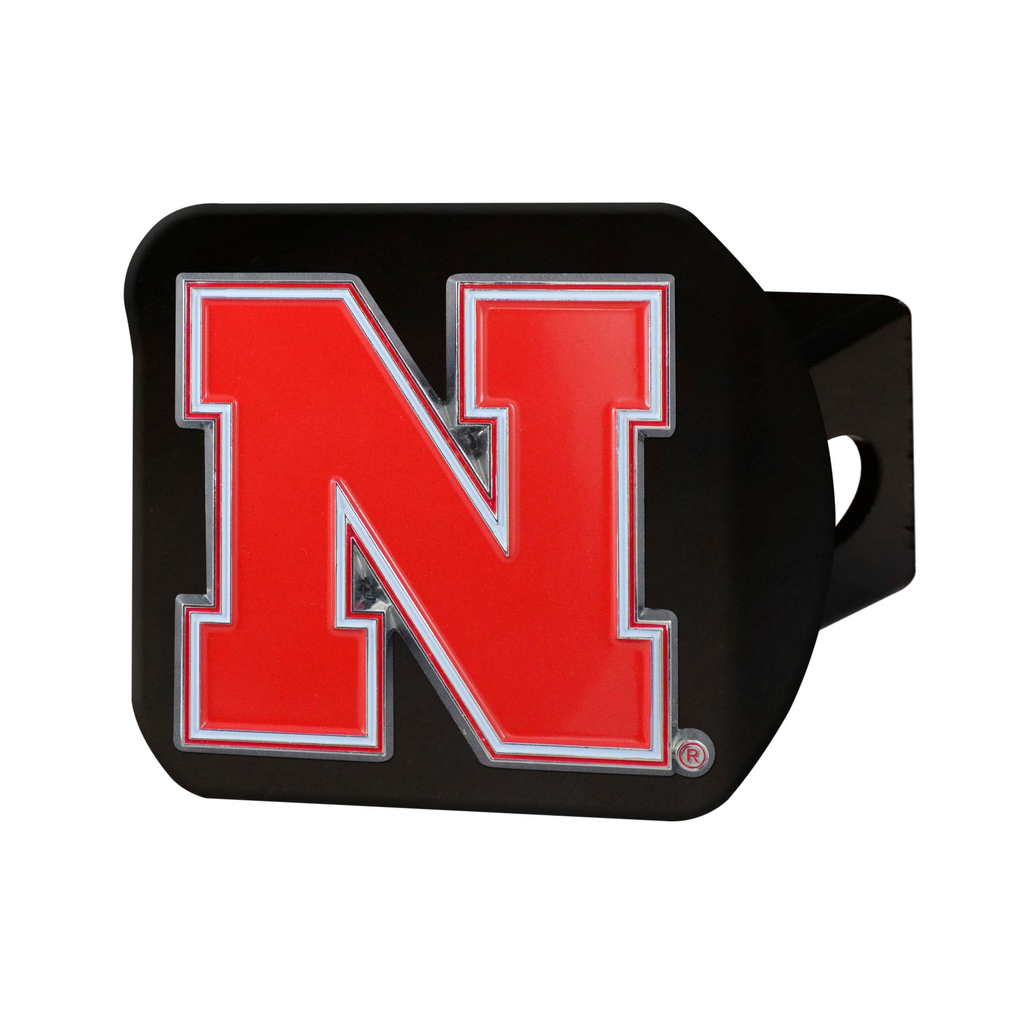 Nebraska Huskers Black Metal Hitch Cover - Durable Truck Accessory for Tailgating & Game Day | Perfect for Pickup Trucks & SUVs