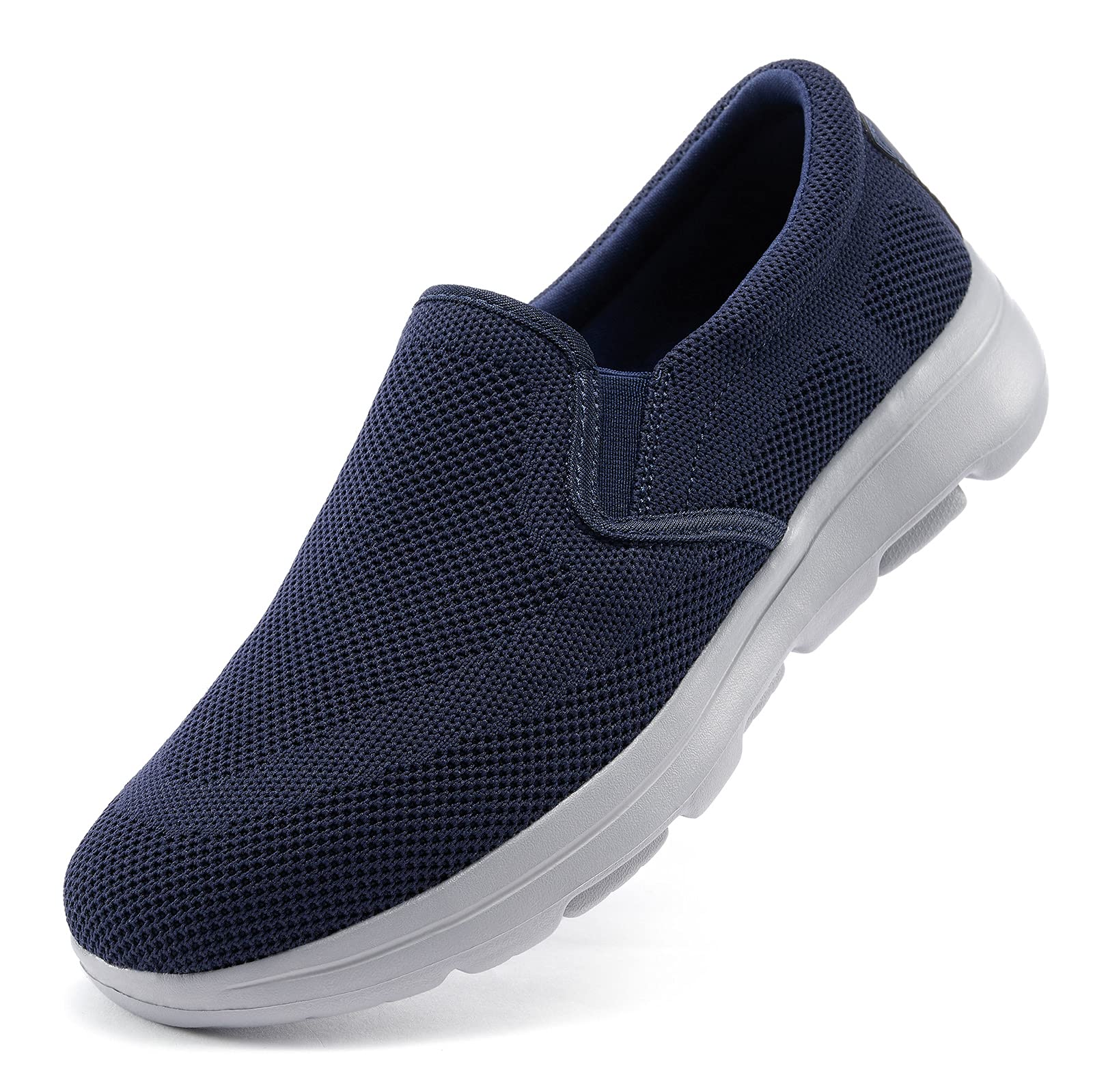 TIOSEBON Men's Breathable Mesh Slip-On Loafers - Lightweight Walking Shoes for Work, Driving & Tennis | Comfortable Casual Shoes for Men | Perfect for Office, Travel & Daily Wear