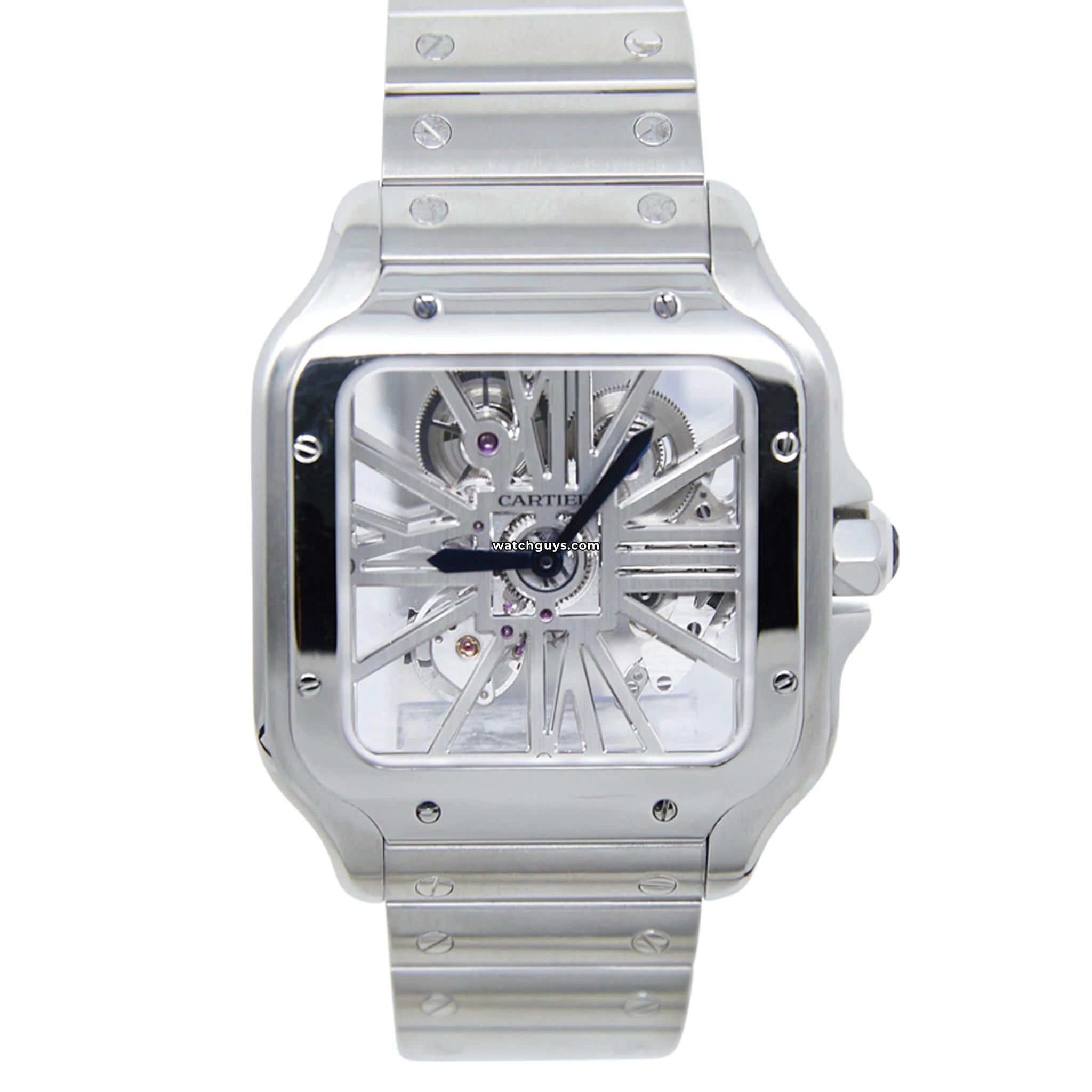 Cartier Santos Skeleton Large Men's Watch WHSA0015 - Luxury Skeleton Dial Automatic Watch for Business & Formal Occasions