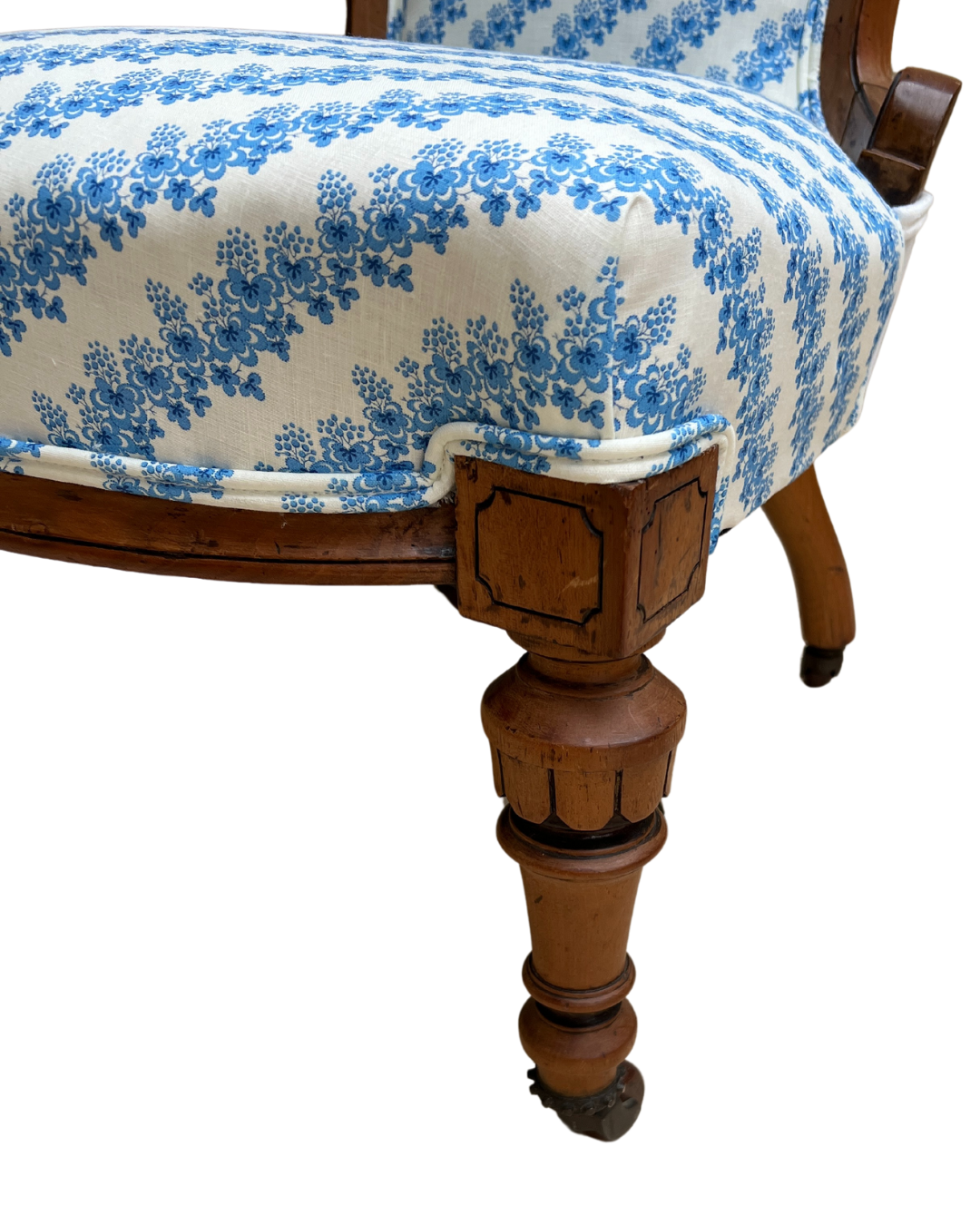 Comfortable Pair of Slipper Chairs for Living Room - Upholstered Accent Chairs with Wooden Legs - Perfect for Small Spaces, Bedroom, or Reading Nook