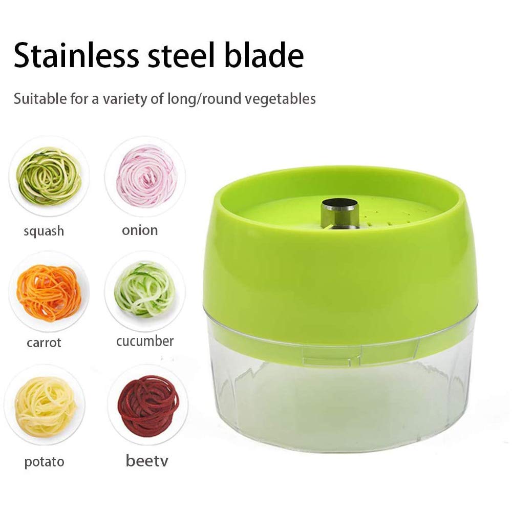 axGear Multi-Function Handheld Spiralizer Vegetable Slicer - Adjustable Grater Cutter for Zucchini, Carrots & Potatoes - Perfect for Healthy Meals, Salad Prep & Low-Carb Cooking