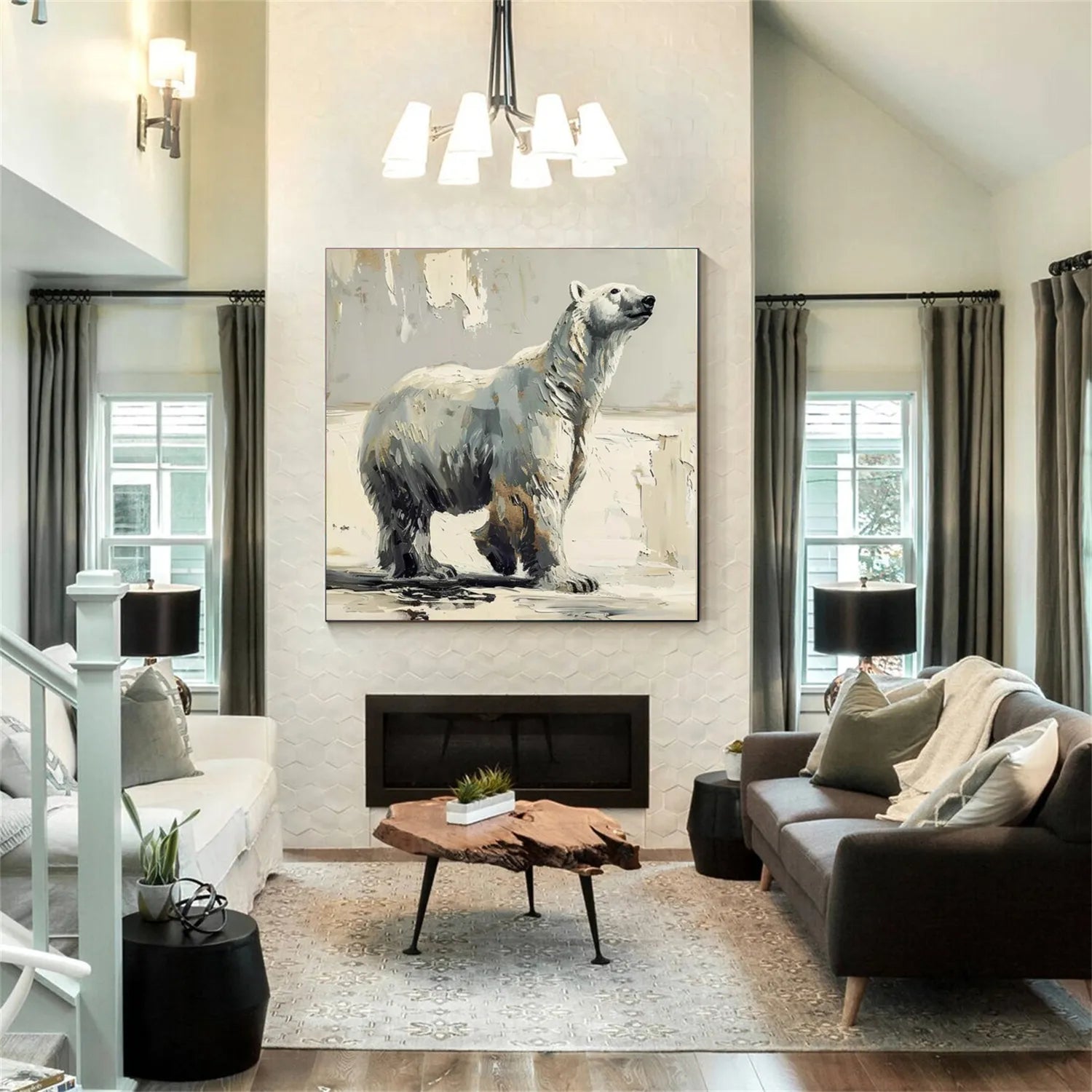 Animal Art Painting #AP087 - Handmade Wildlife Canvas Art for Home & Office Decor | Perfect for Living Room, Bedroom, and Gift Giving