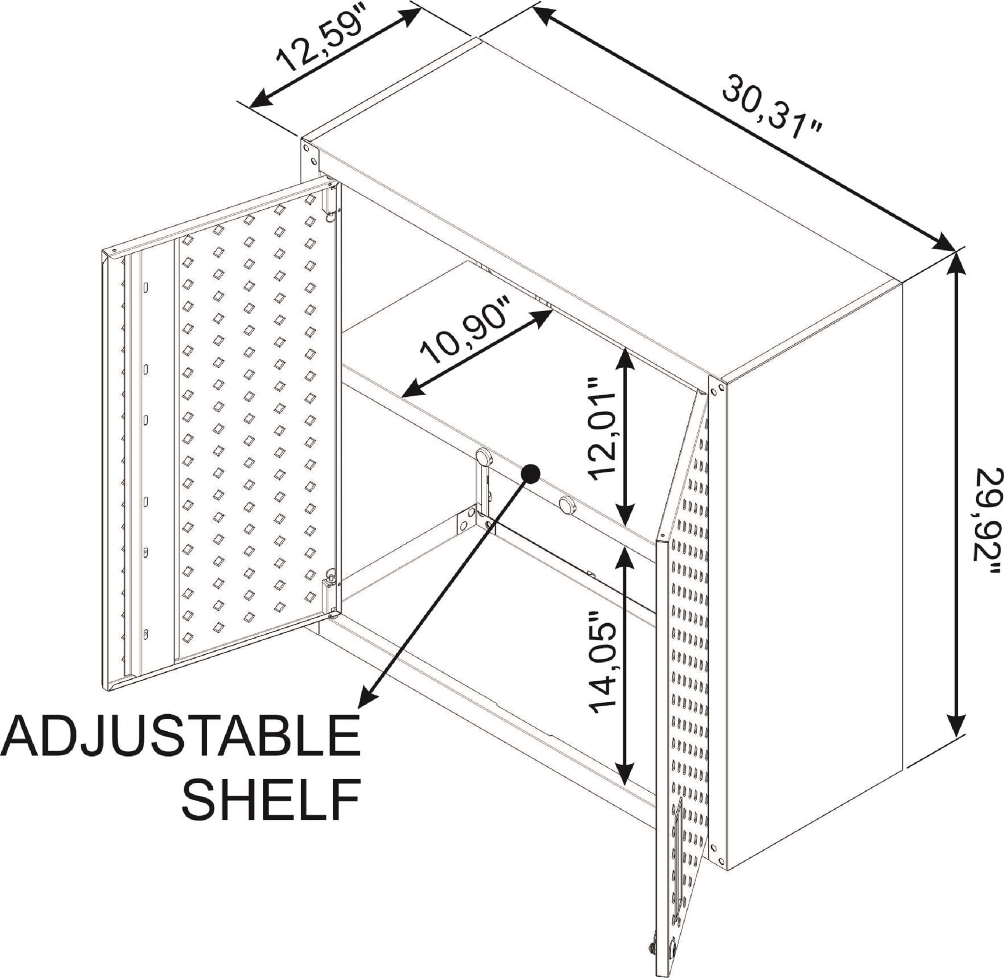 Manhattan Comfort Fortress Storage Units - White | Modern Home & Office Organization Solutions for Small Spaces | Perfect for Bedroom, Living Room & Closet Storage