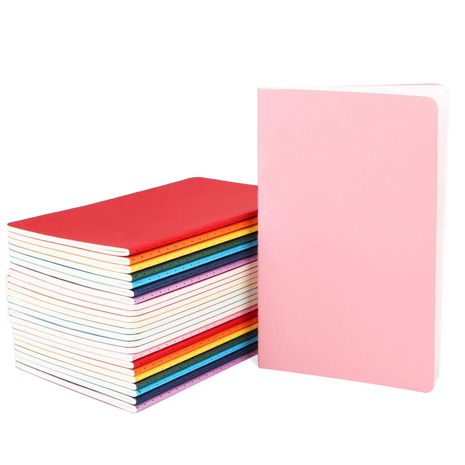 EUSOAR 24-Pack A5 Lined Notebooks - 5.5