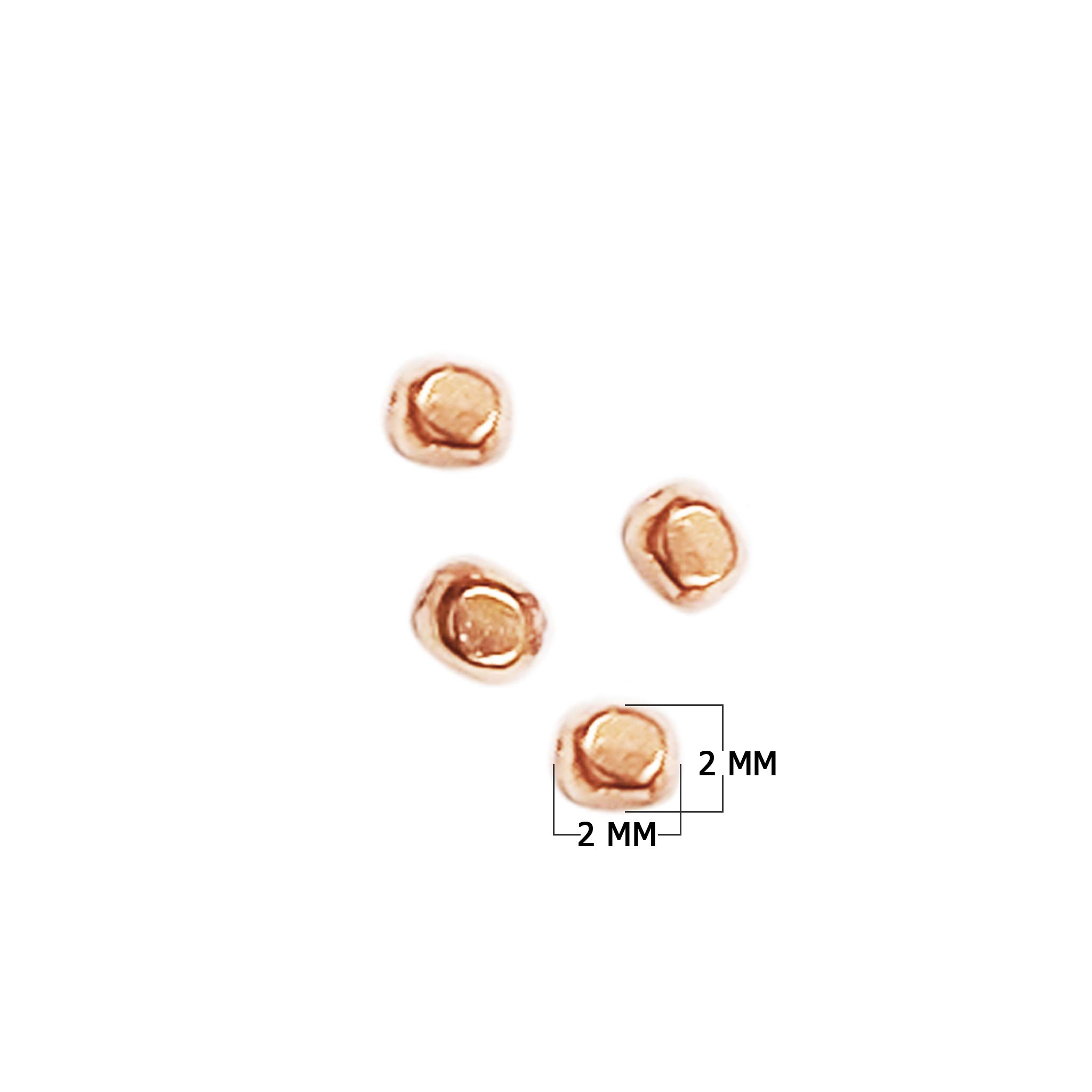 Rose Gold Overlay Spacers FRG-121-2MM - Perfect for Jewelry Making, Earring Design, and DIY Craft Projects